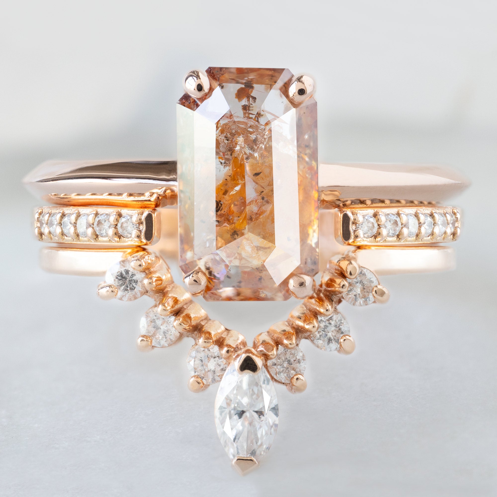 Alexis Russell  Engagement Rings The Bryn Ring | Build Your Own Emerald Cut Red Diamond Engagement Ring