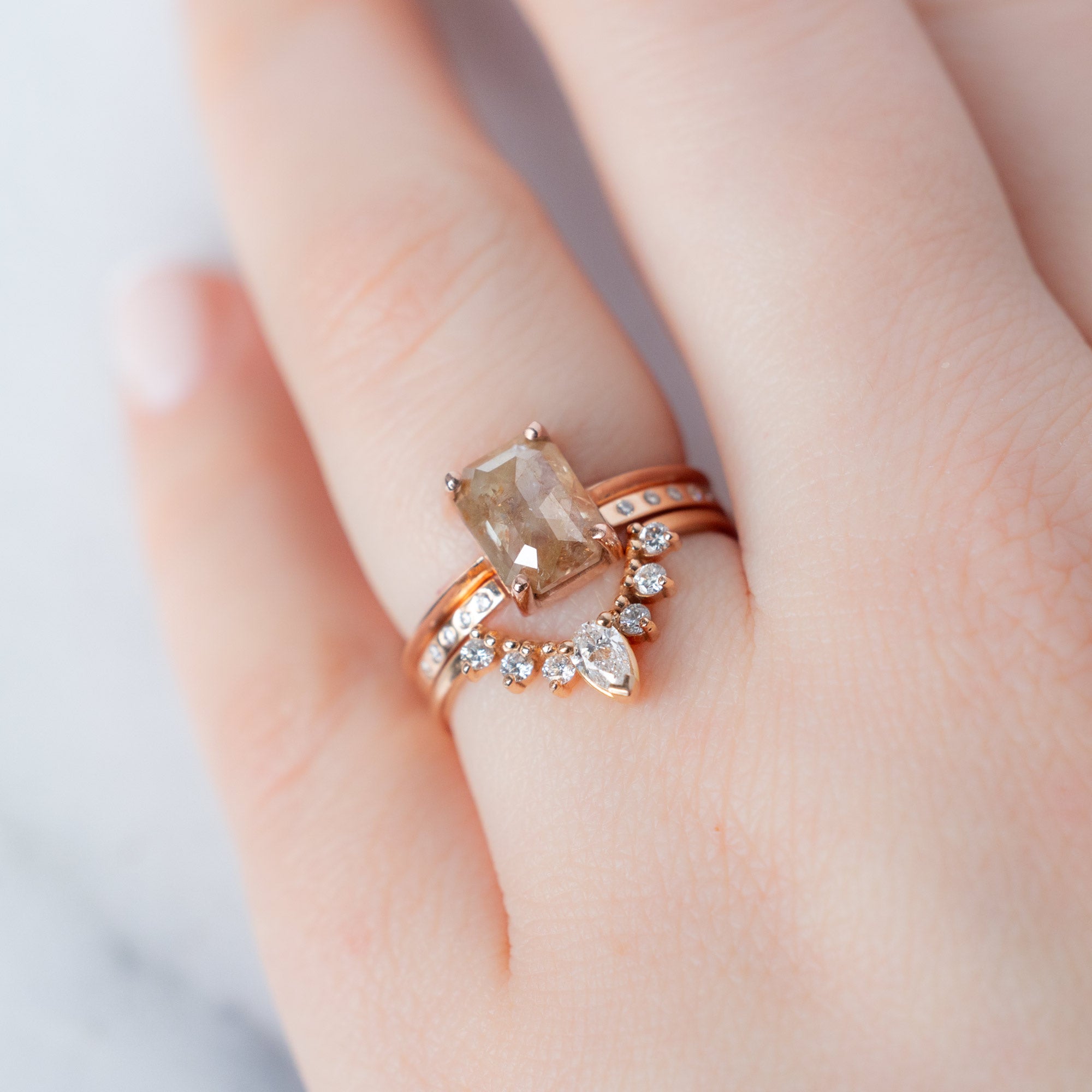 Alexis Russell  Engagement Rings The Bryn Ring | Build Your Own Emerald Cut Red Diamond Engagement Ring
