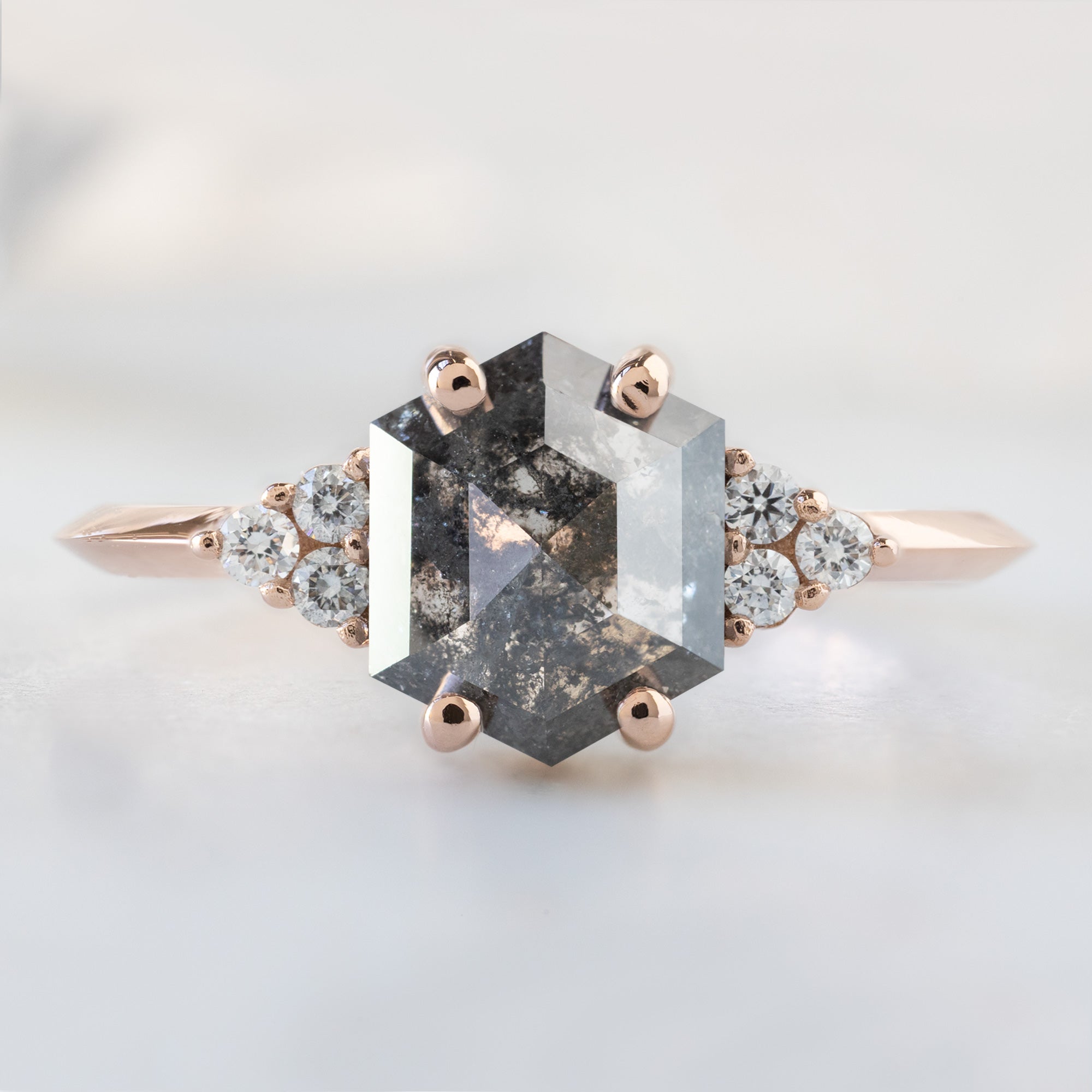 Alexis Russell  Engagement Rings The Ivy Ring | Build Your Own Hexagon Salt and Pepper Diamond Engagement Ring