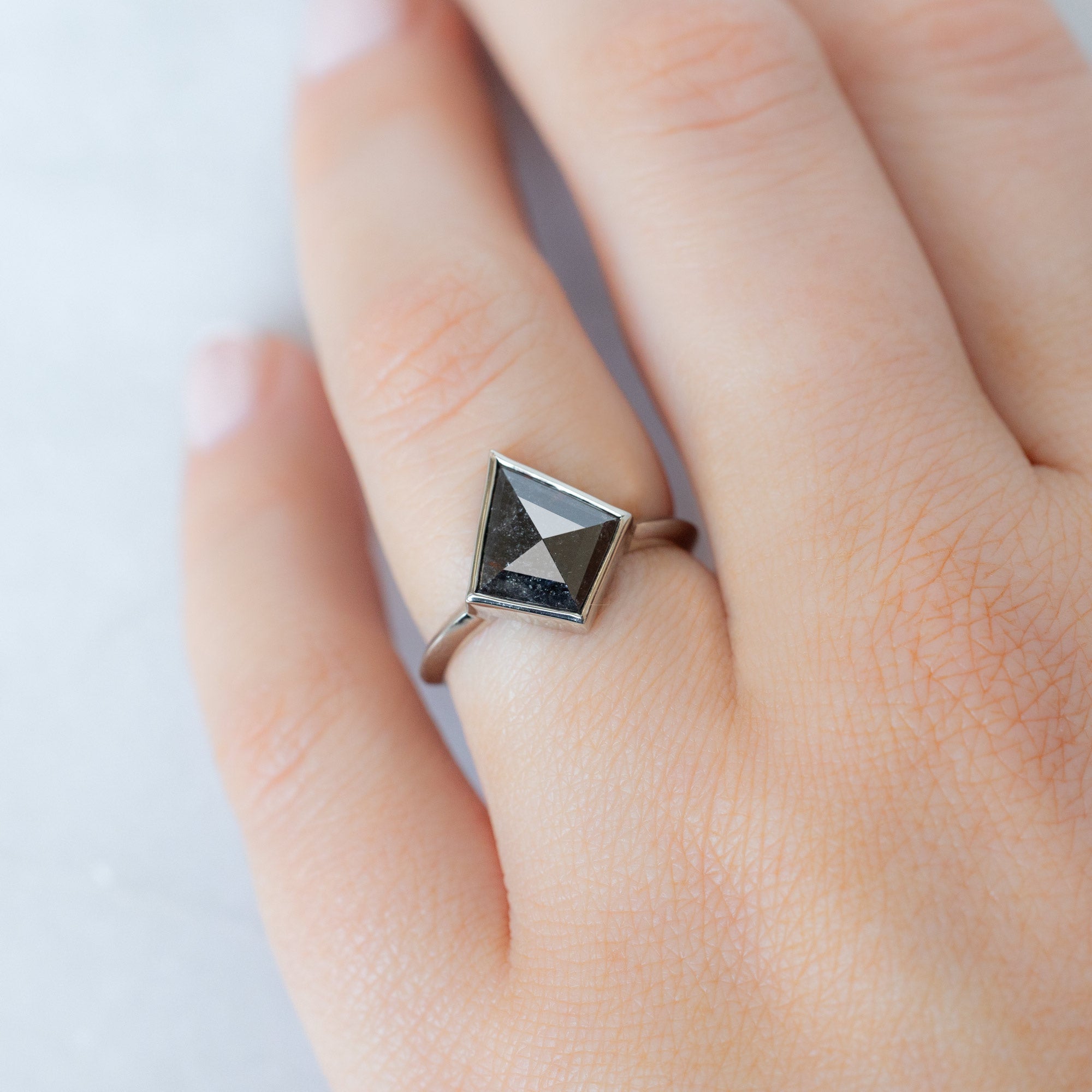 Alexis Russell Engagement Rings The Hazel Ring | Build Your Own Kite Black Diamond Engagement Ring