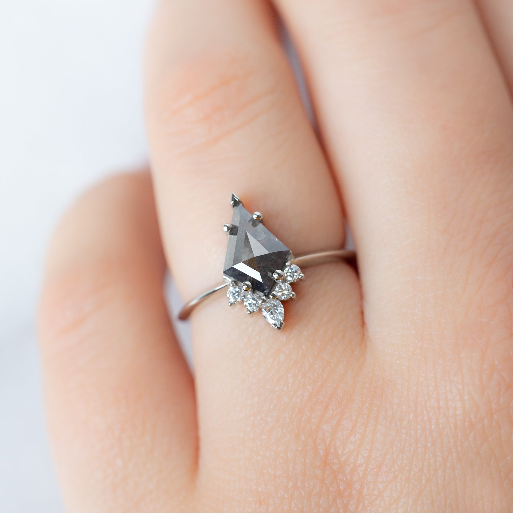 Alexis Russell  Engagement Rings The Aster Ring | Build Your Own Kite Black Diamond Engagement Ring