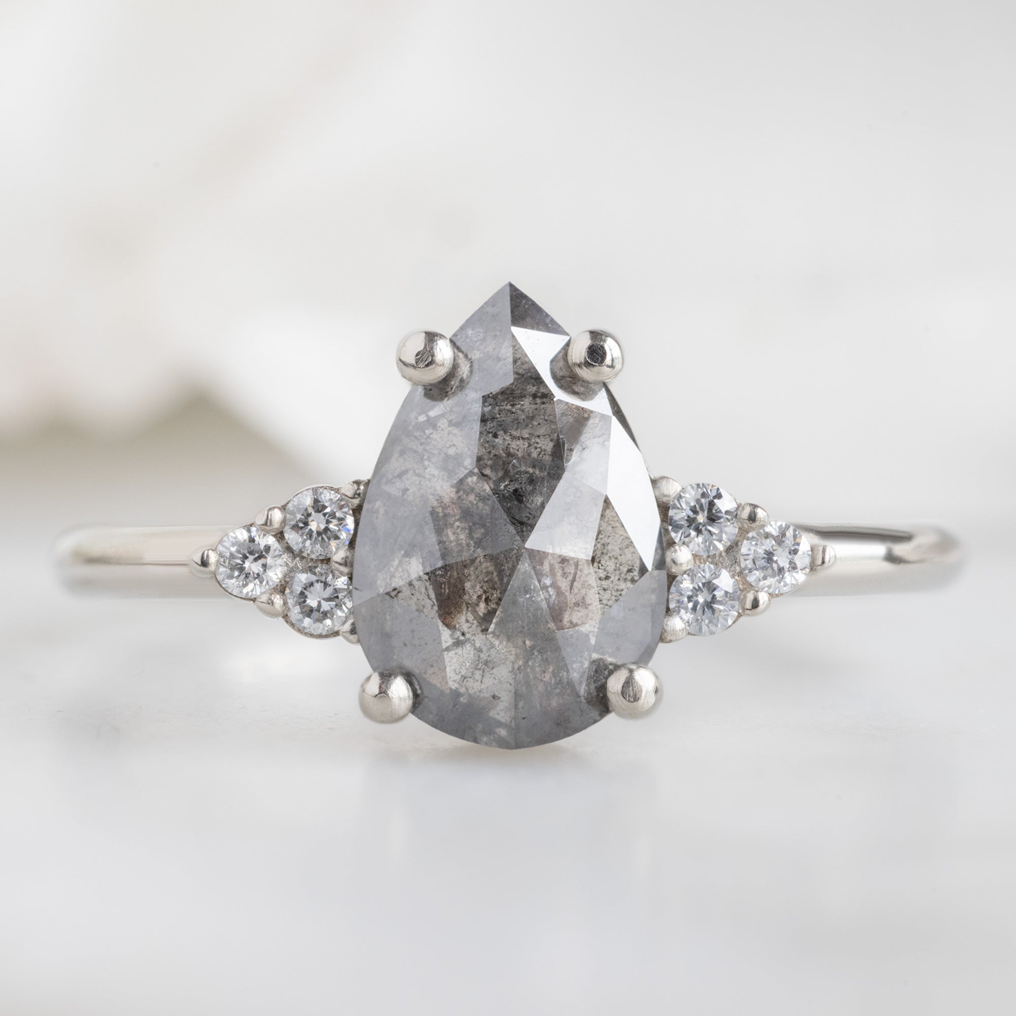 Alexis Russell  Engagement Rings The Ivy Ring | Build Your Own Pear Salt and Pepper Diamond Engagement Ring