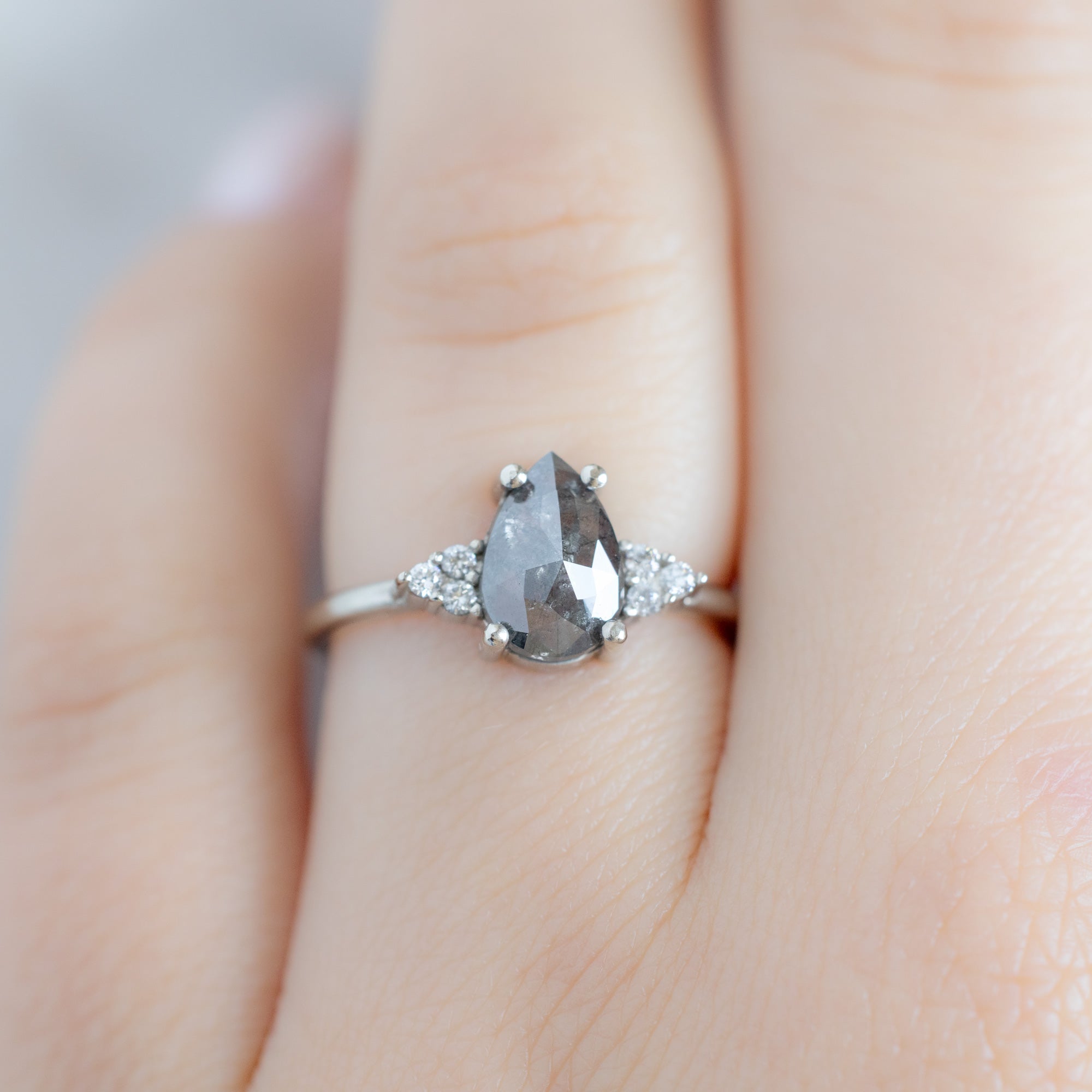 Alexis Russell  Engagement Rings The Ivy Ring | Build Your Own Pear Salt and Pepper Diamond Engagement Ring