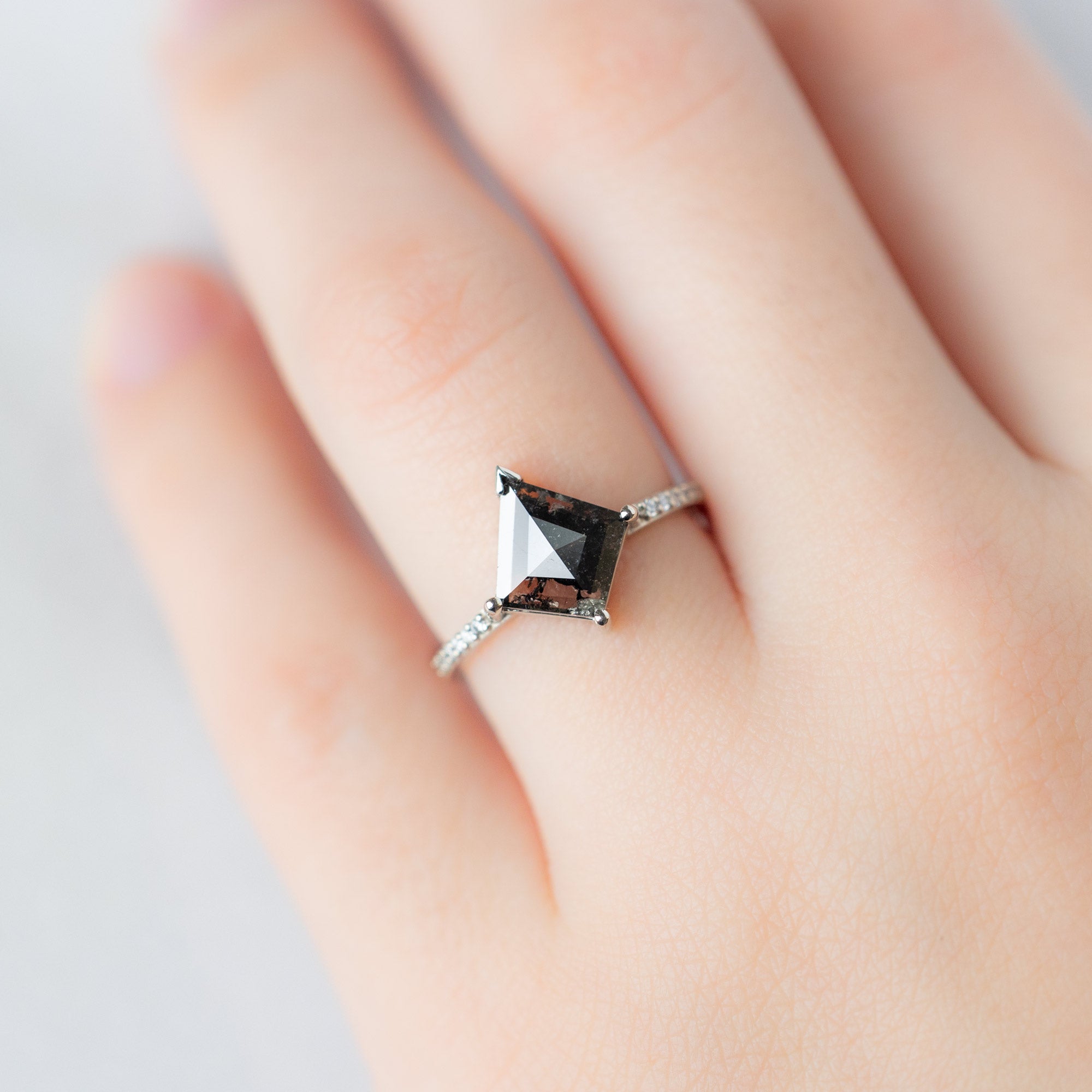 Alexis Russell  Engagement Rings The Willow Ring | Build Your Own Kite Black Diamond Engagement Ring