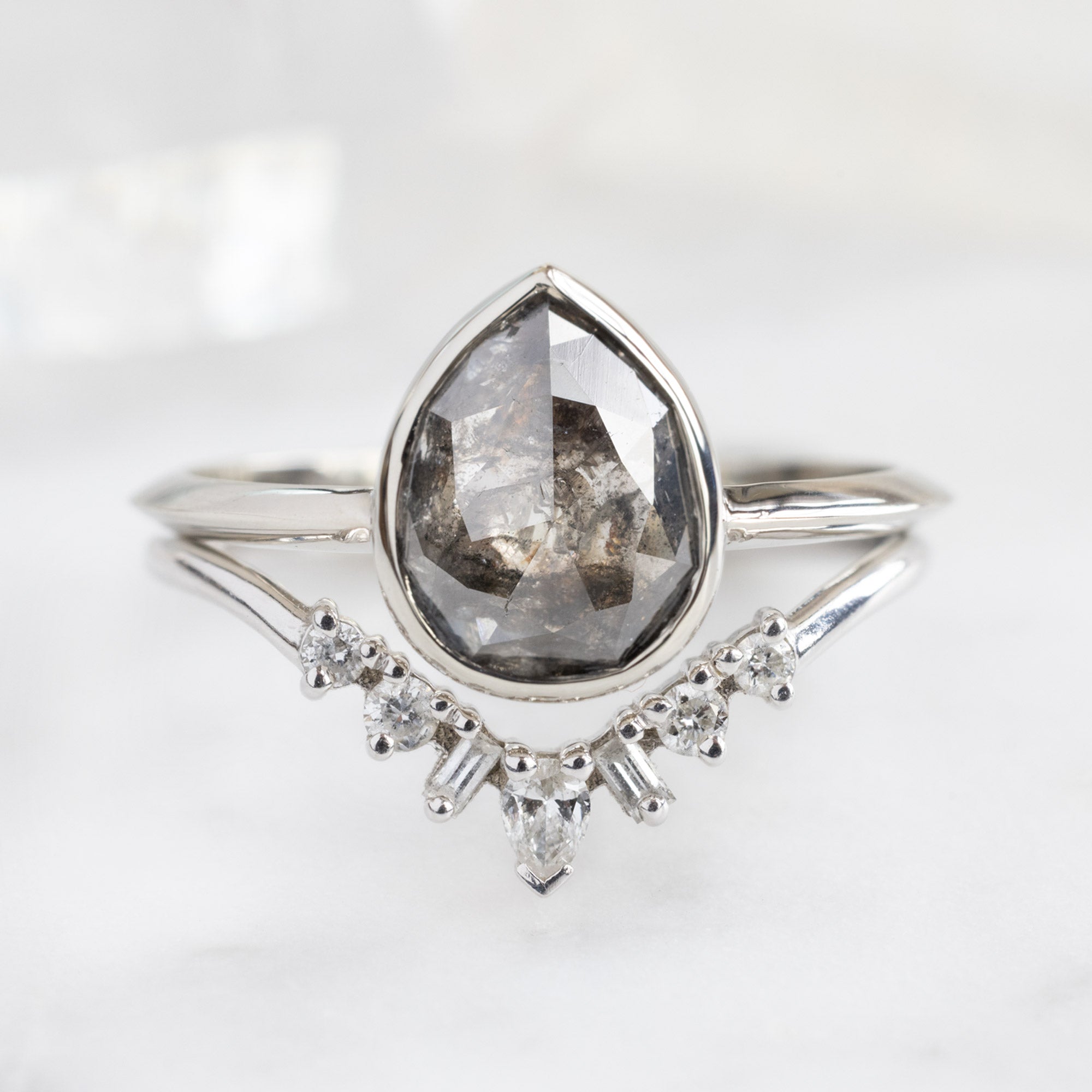 Alexis Russell  Engagement Rings The Hazel Ring | Build Your Own Pear Black Diamond Engagement Ring