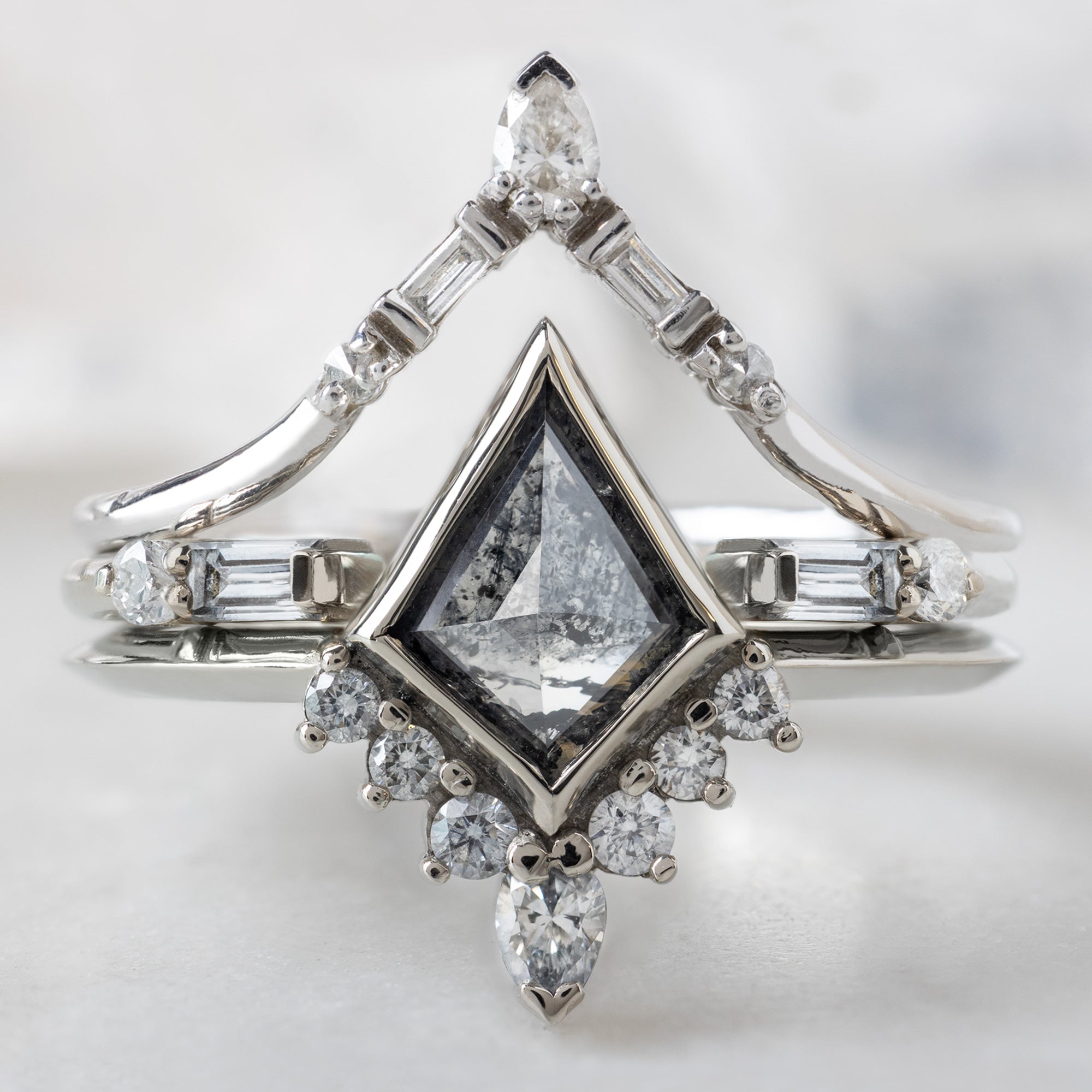Alexis Russell  Engagement Rings The Aster Ring | Build Your Own Kite Salt and Pepper Diamond Engagement Ring