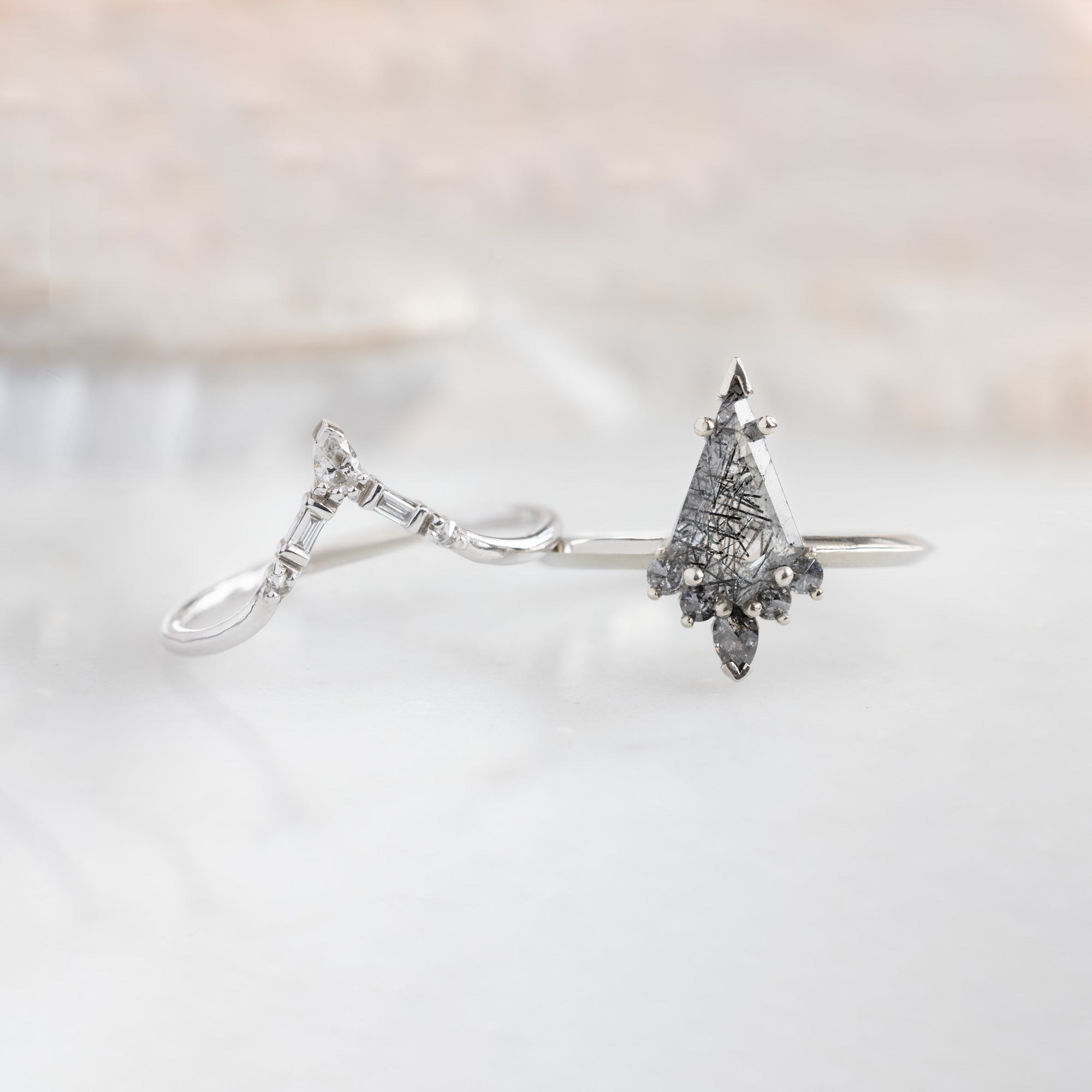 Alexis Russell  Engagement Rings The Aster Ring | Build Your Own Kite Tourmaline in Quartz Engagement Ring
