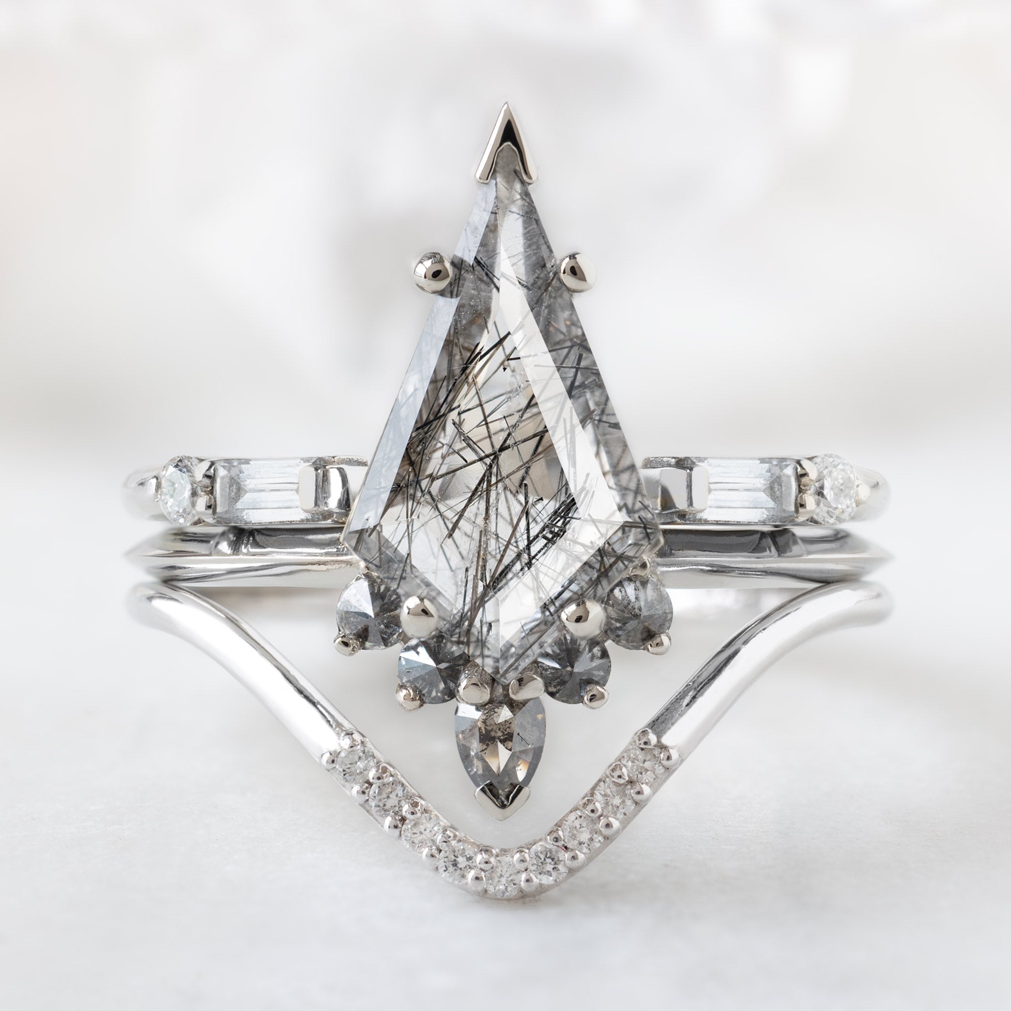 Alexis Russell  Engagement Rings The Aster Ring | 1.25ct Kite Tourmaline in Quartz in 14K White Gold