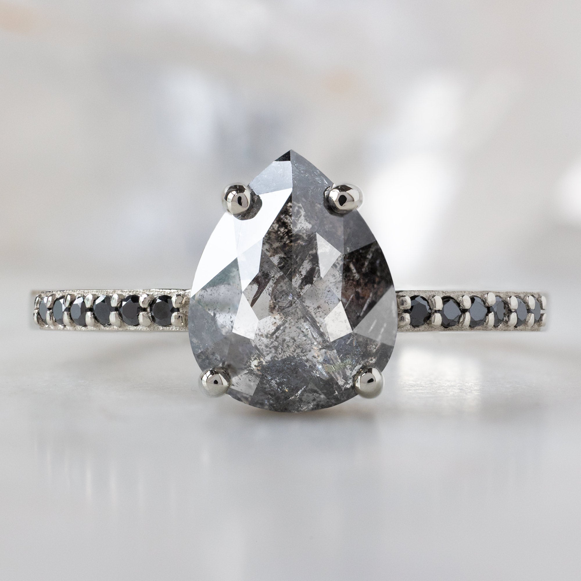 Alexis Russell  Engagement Rings The Willow Ring | Build Your Own Pear Salt and Pepper Diamond Engagement Ring