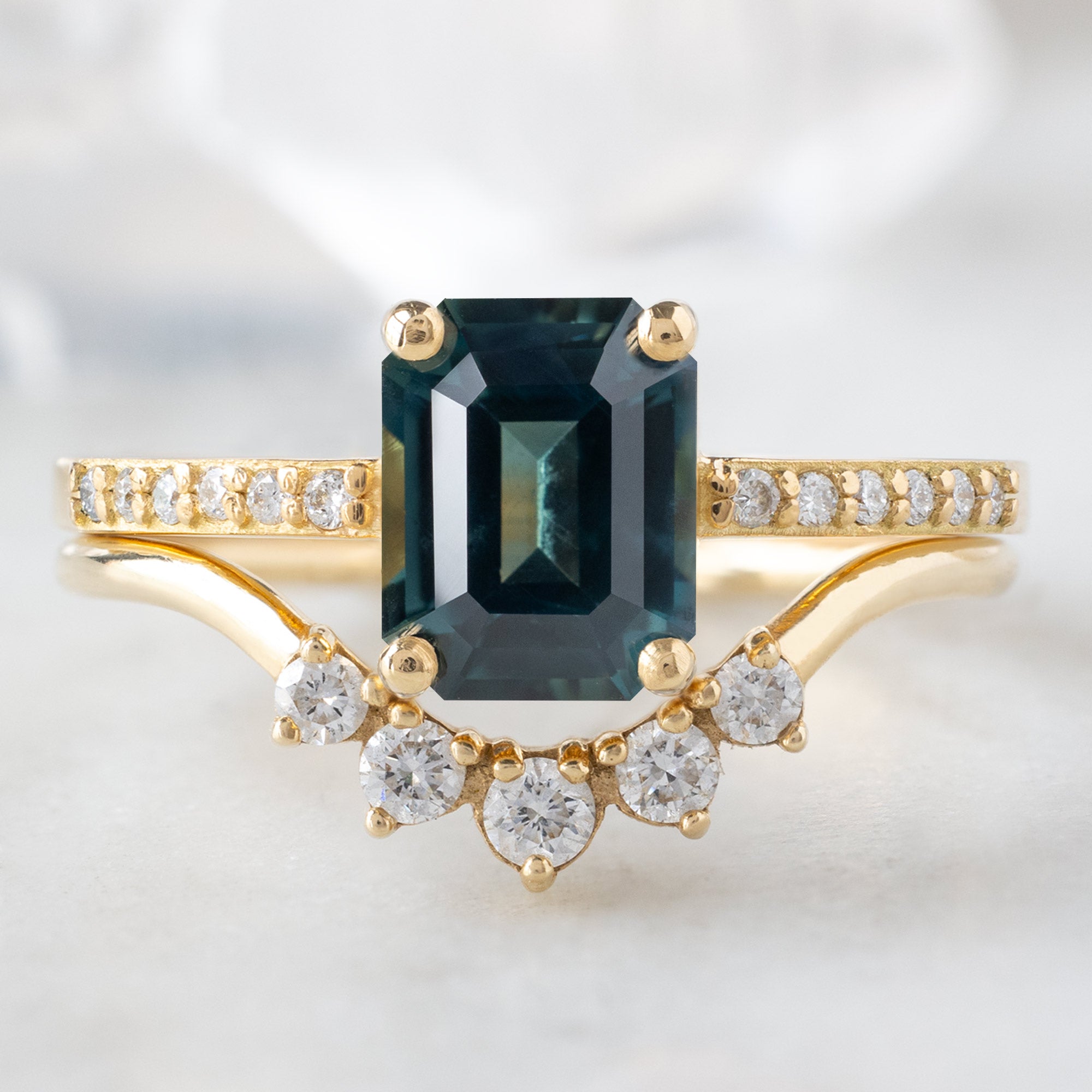 Alexis Russell  Engagement Rings The Willow Ring | Build Your Own Emerald-Cut Sapphire Engagement Ring