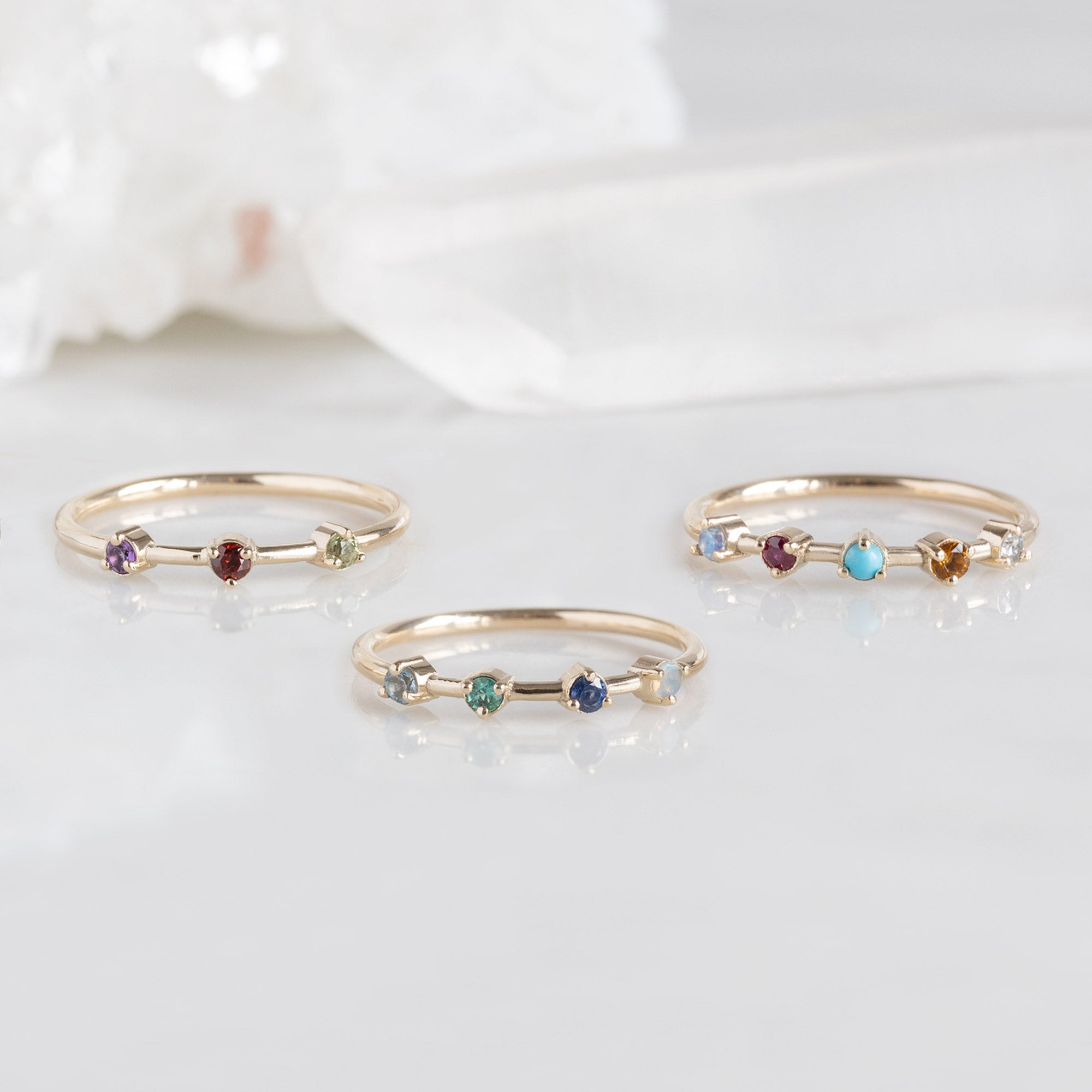 Alexis Russell Rings The Custom Multi-Birthstone Ring | 4 Stones