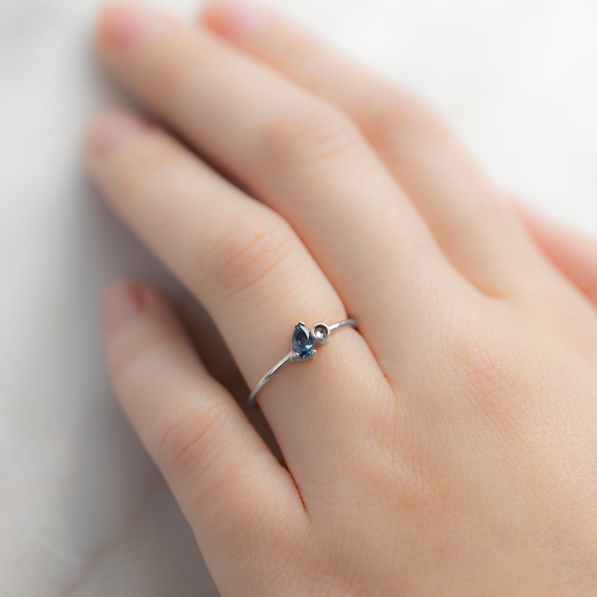Alexis Russell Rings The Montana Sapphire + Diamond Ring | White Gold