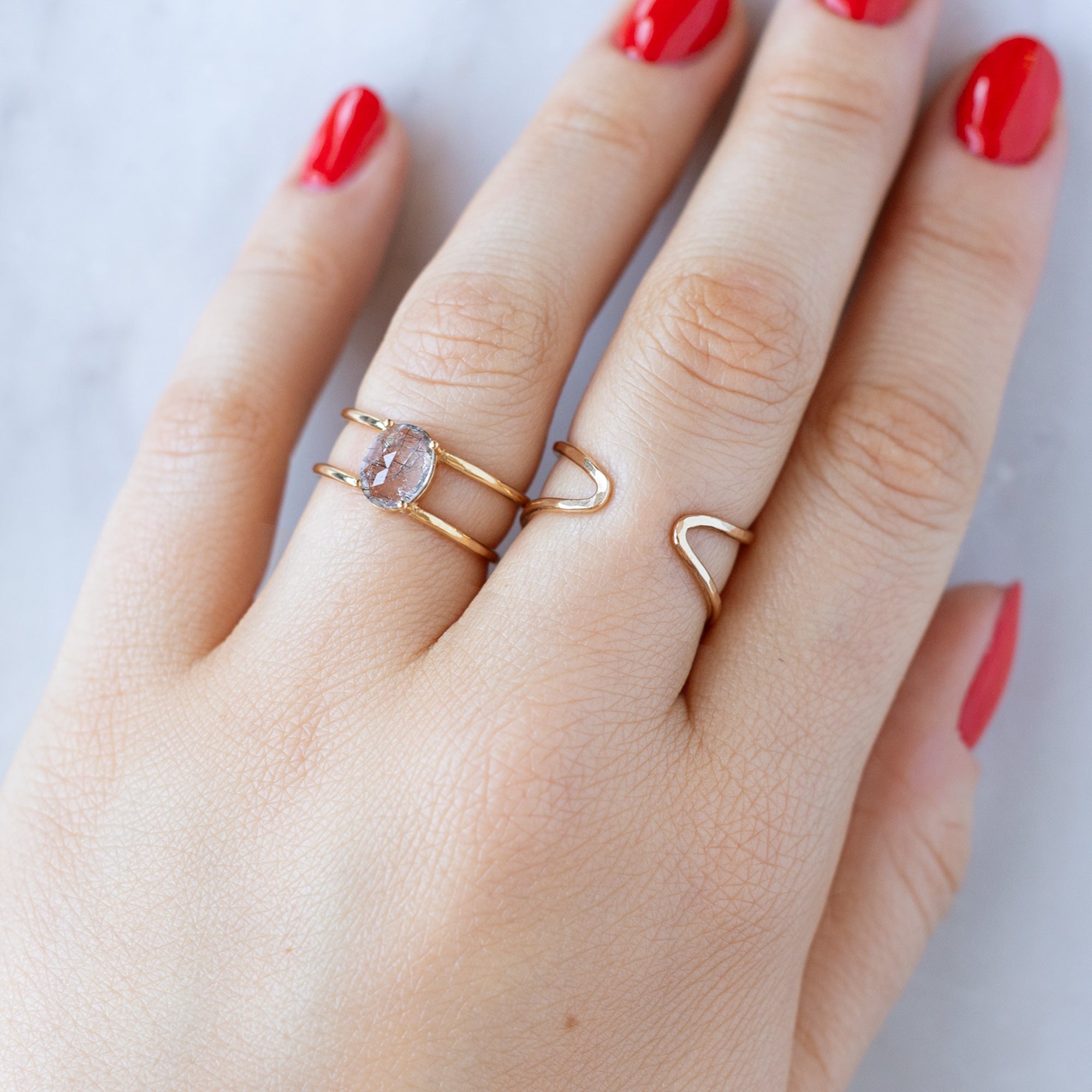 Alexis Russell Rings The Arrow Ring | Yellow, Rose, White or Sterling Silver