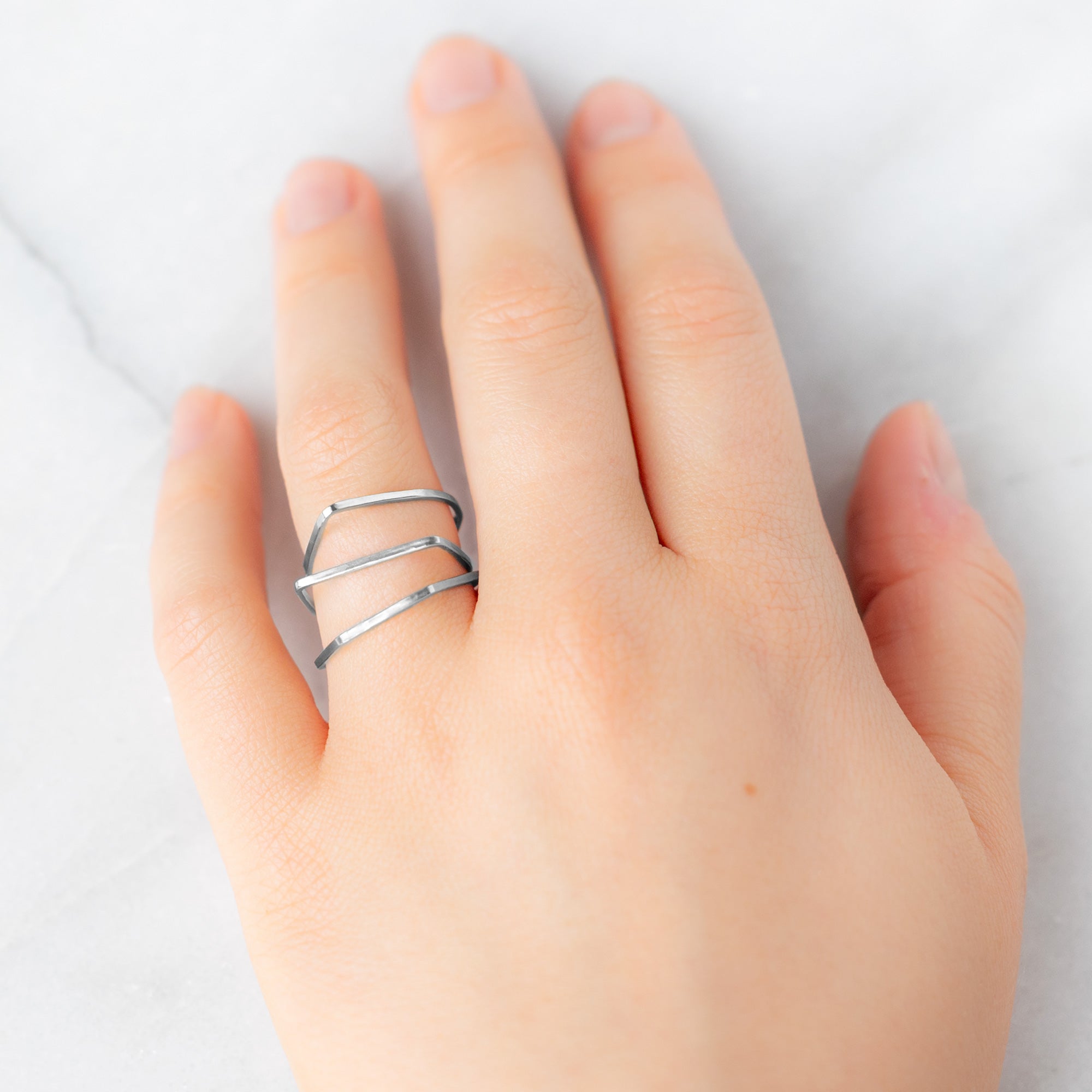 Alexis Russell Rings The Lune Stacking Ring | Sterling Silver