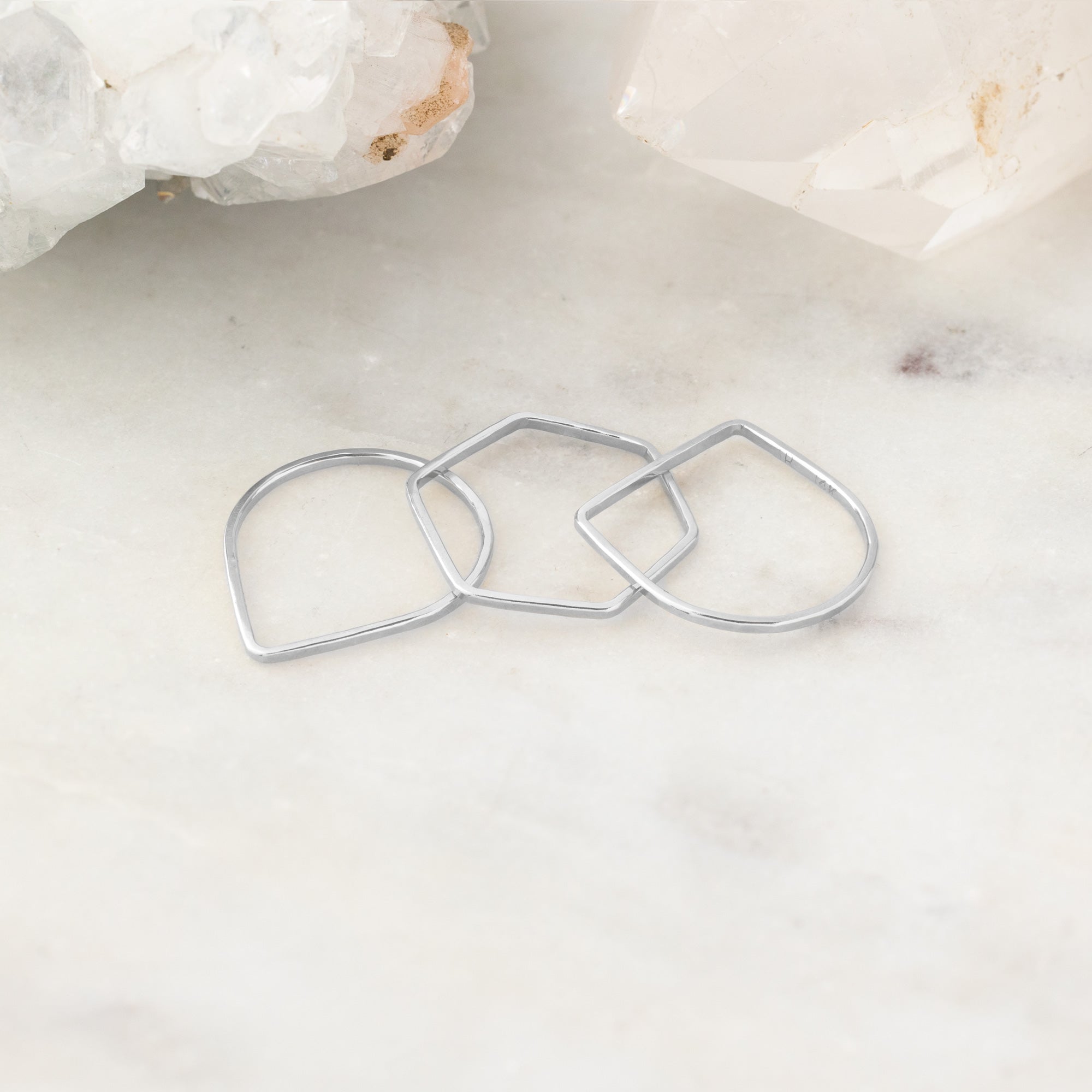 Alexis Russell Rings The Hex Stacking Ring | Sterling Silver