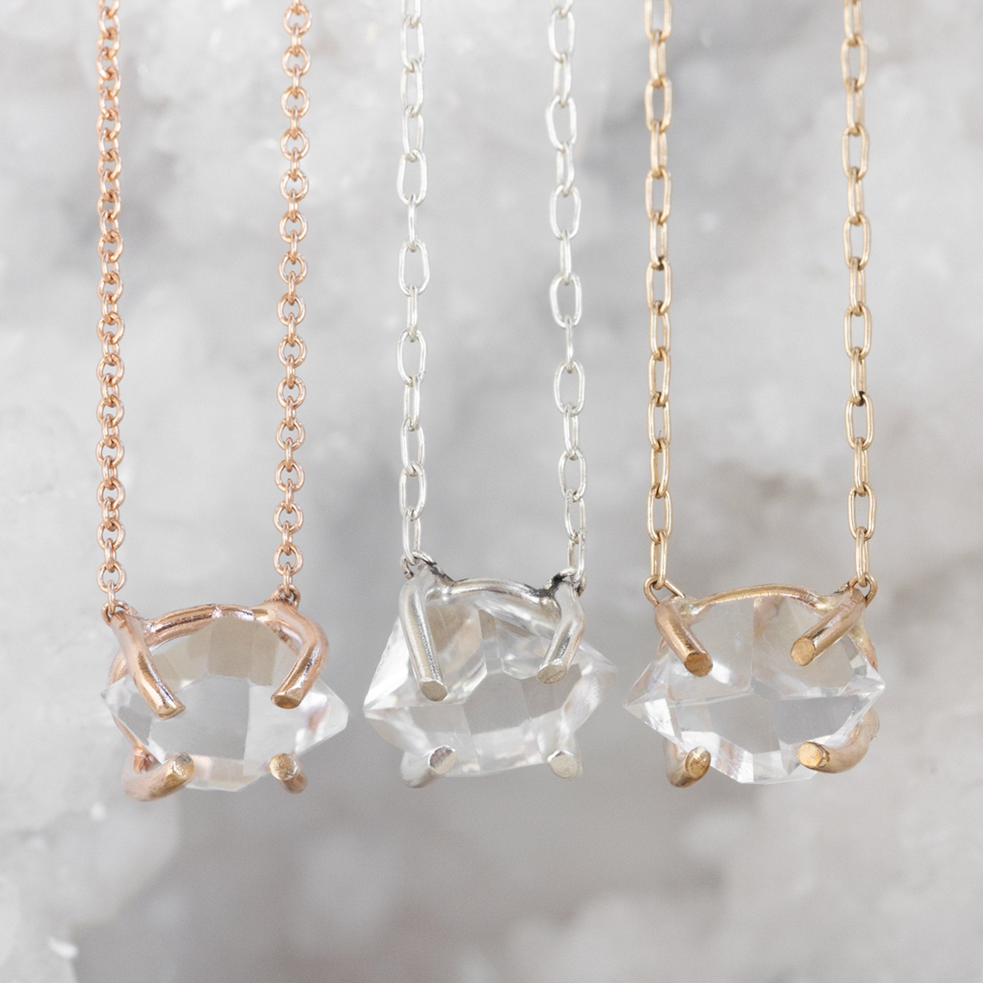 Alexis Russell  Jewelry Sets The Herkimer Diamond Set | Yellow, Rose or Sterling Silver