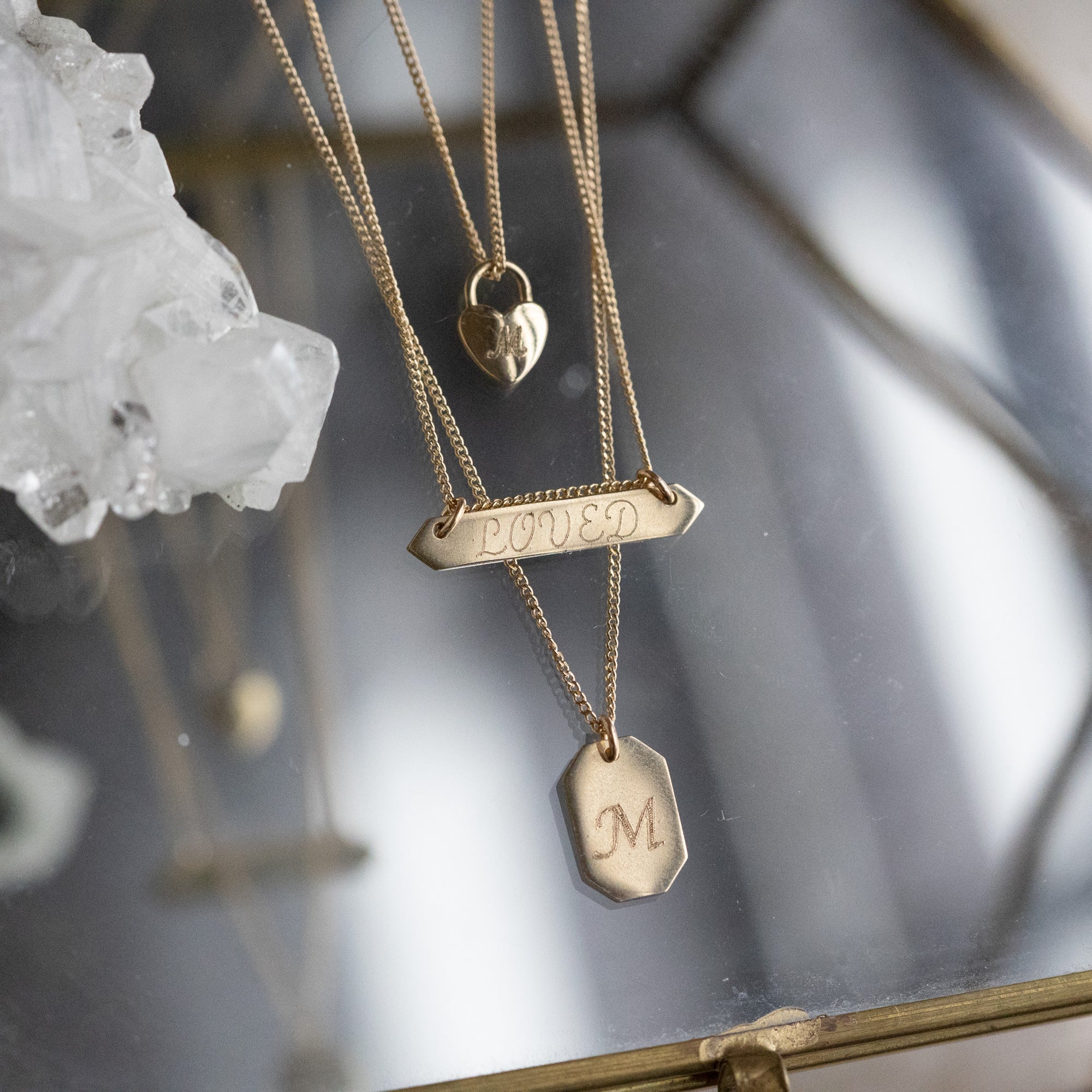 Alexis Russell Necklaces The Personalized Bar Necklace | Yellow Gold or Sterling Silver