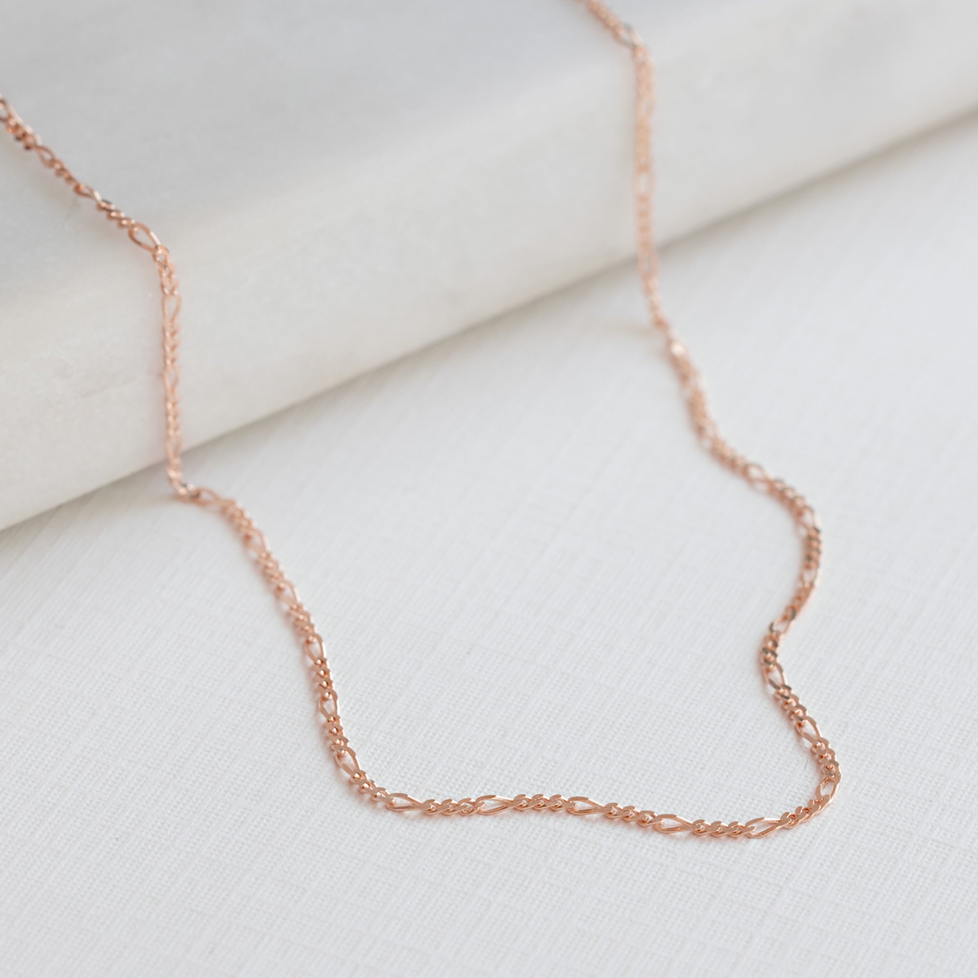 Alexis Russell Necklaces The Figaro Chain Necklace | Yellow, Rose or White Gold