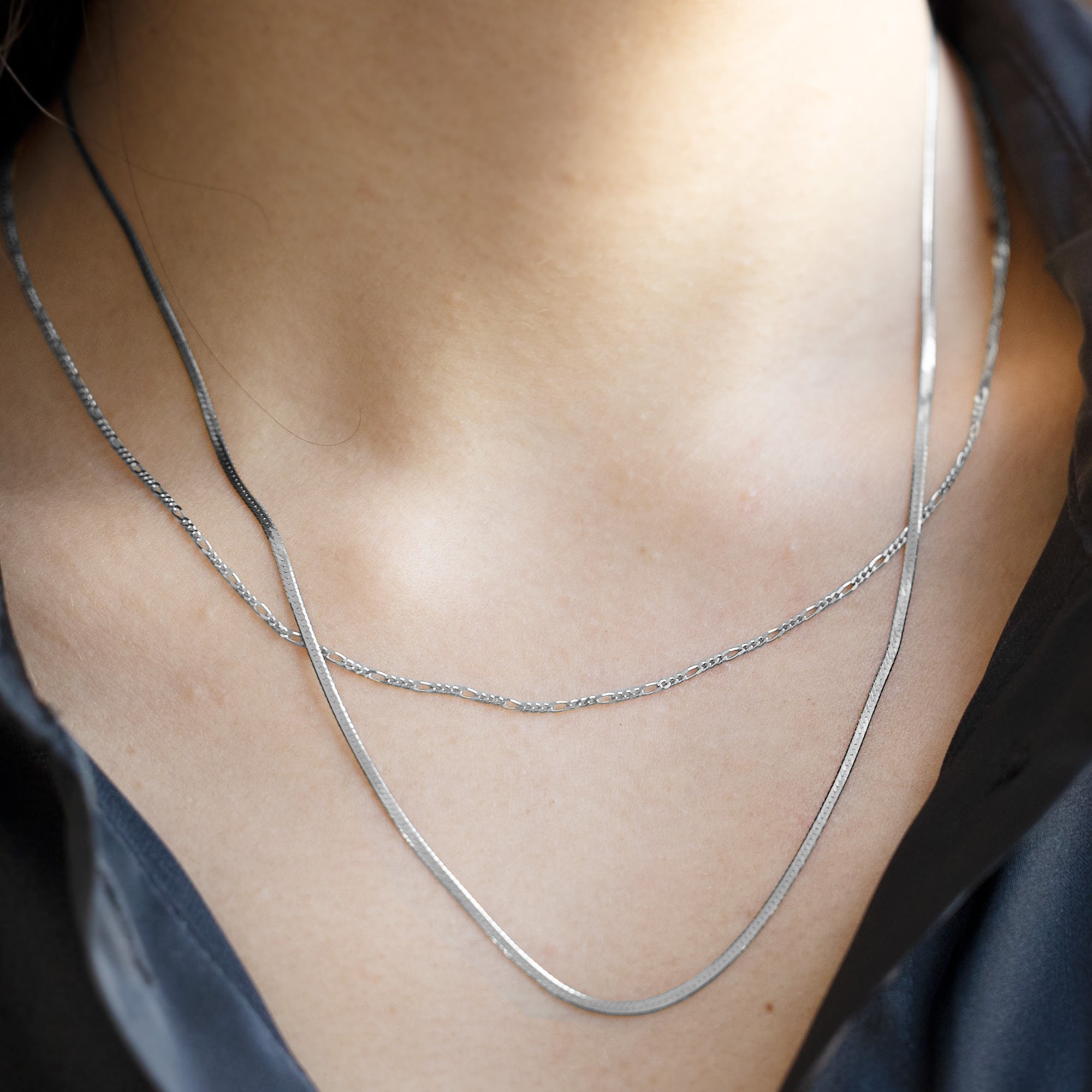 Alexis Russell Necklaces The Figaro Chain Necklace | Yellow, Rose or White Gold