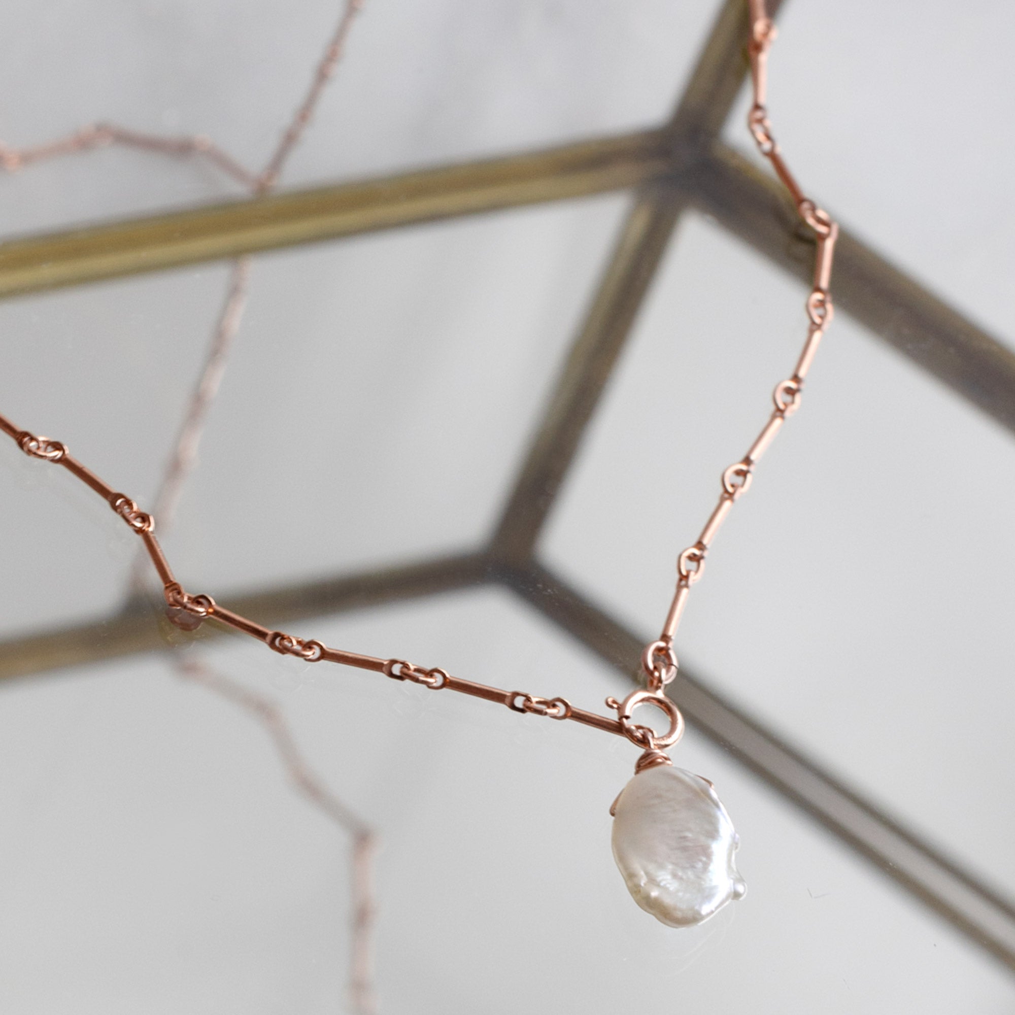 Alexis Russell Necklaces The Keshi Pearl Necklace | Yellow, Rose or Sterling Silver