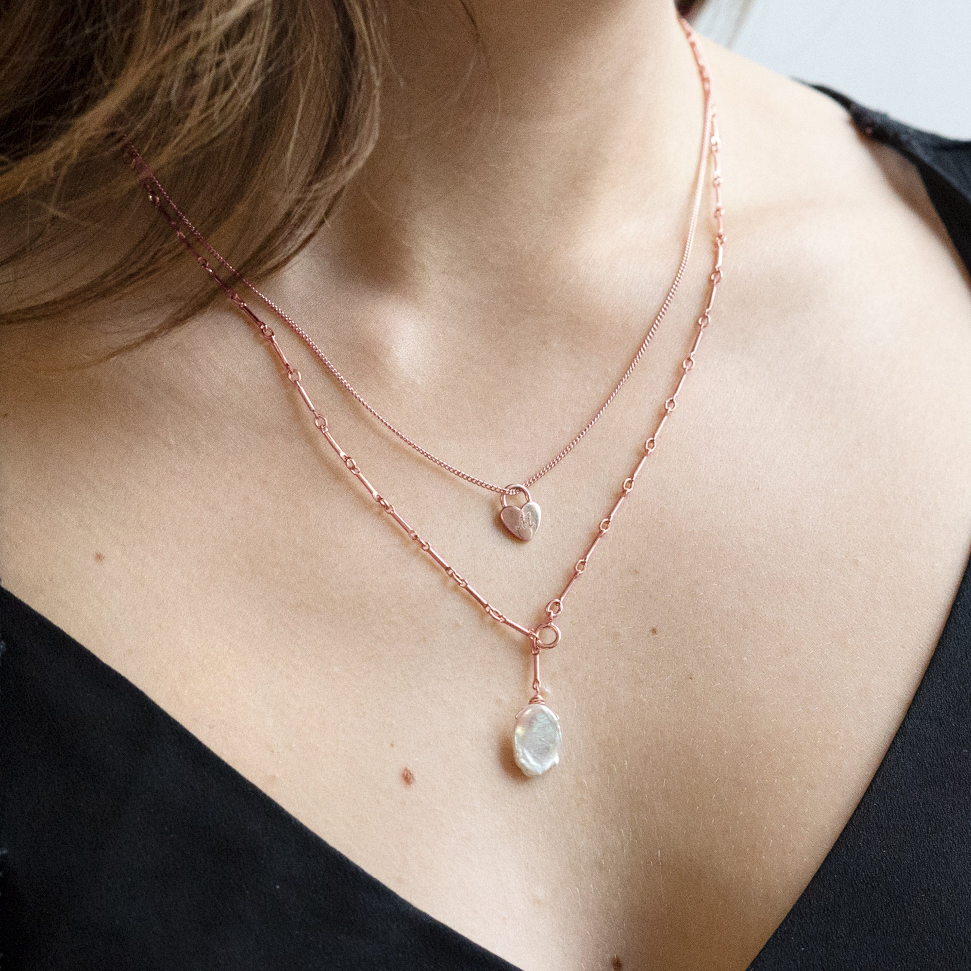 Alexis Russell Necklaces The Keshi Pearl Necklace | Yellow, Rose or Sterling Silver