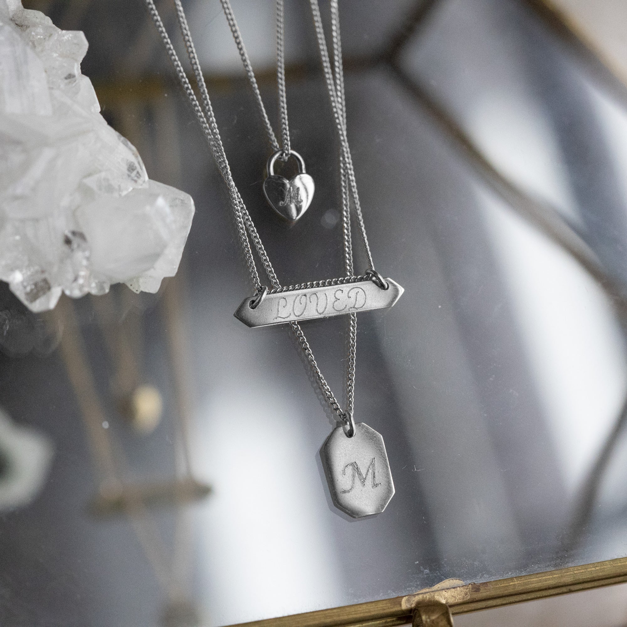 Alexis Russell Necklaces The Personalized Heart Lock Necklace | Sterling Silver
