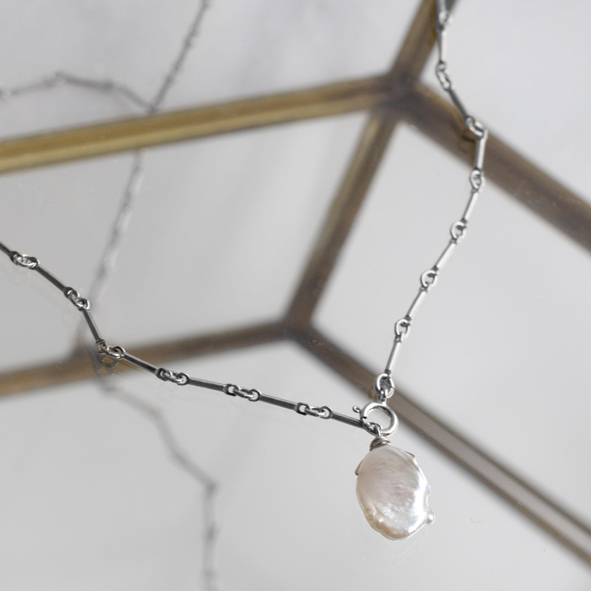 Alexis Russell Necklaces The Keshi Pearl Necklace | Sterling Silver