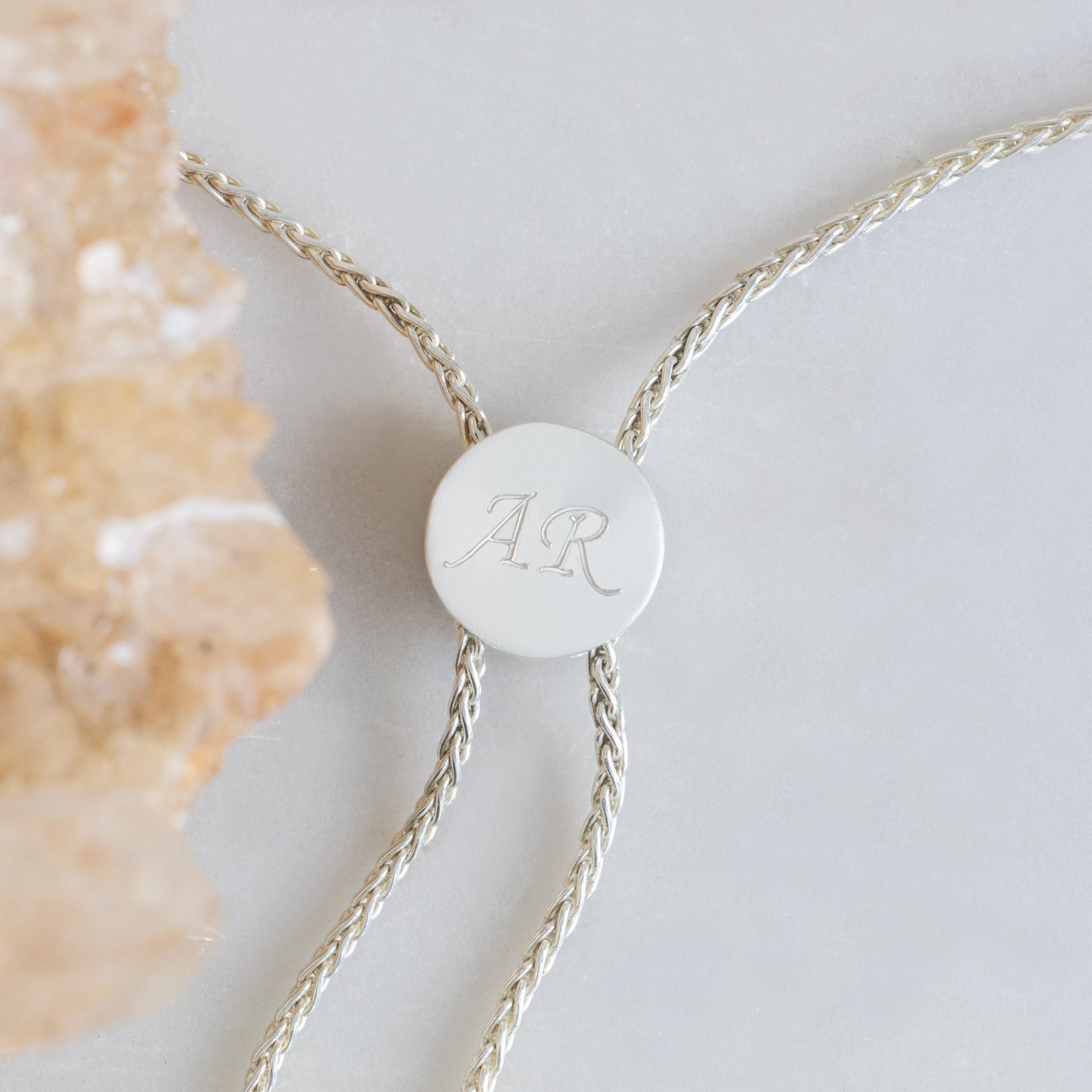 Alexis Russell  Necklaces The Amethyst Birthstone Bolo Lariat in Sterling Silver