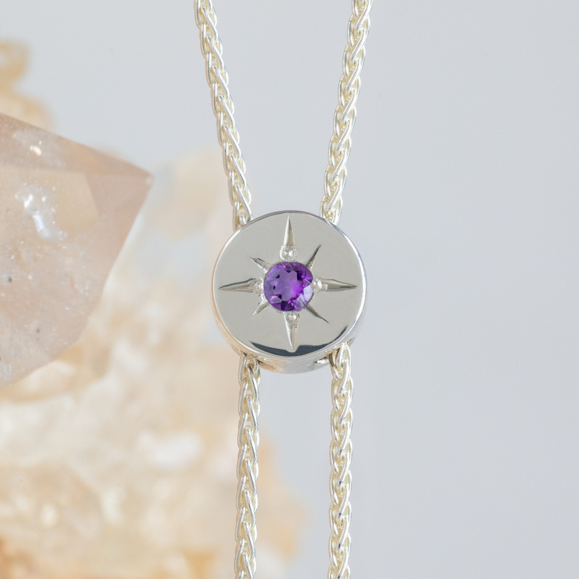 Alexis Russell  Necklaces The Birthstone Bolo Lariat | Sterling Silver