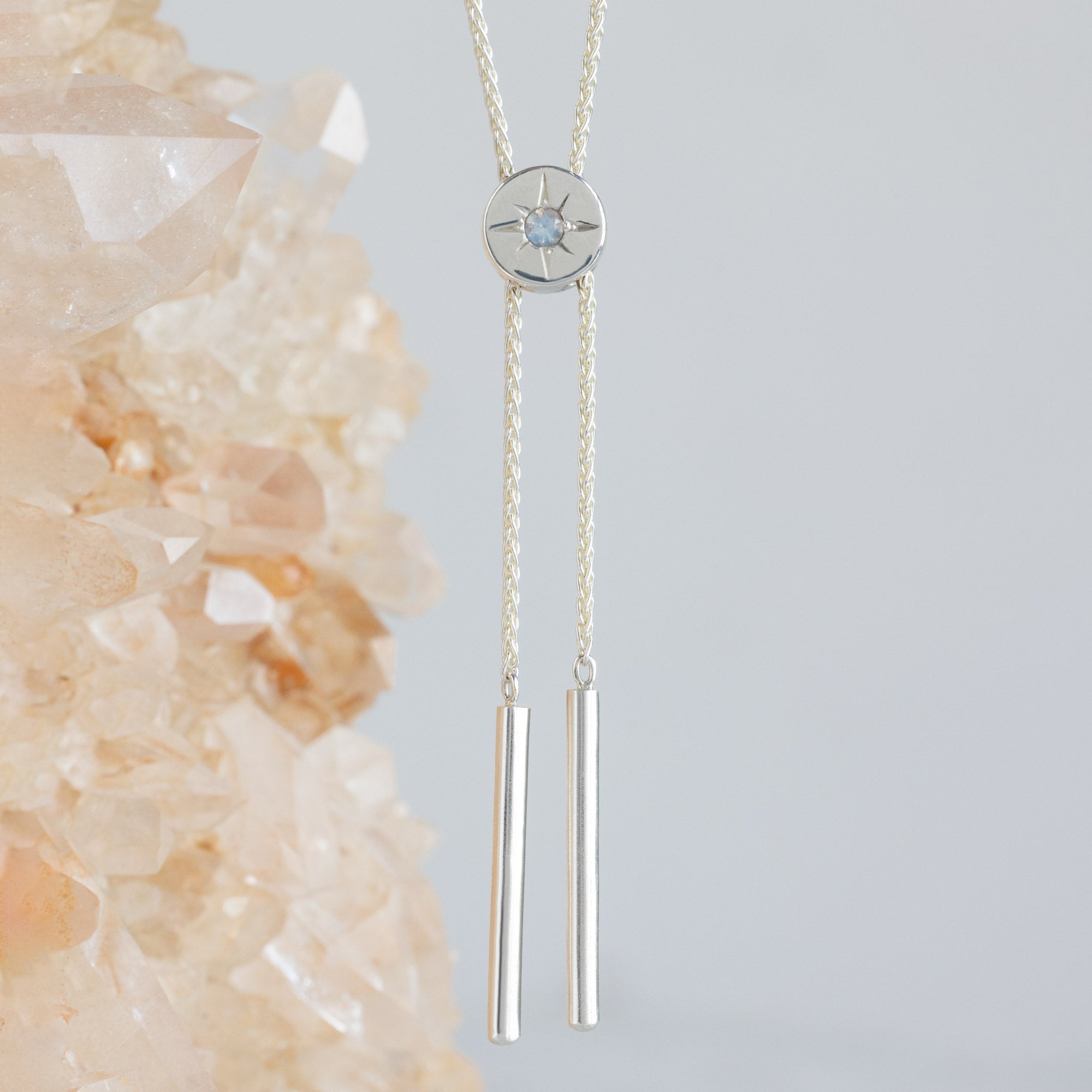 Alexis Russell  Necklaces The Birthstone Bolo Lariat | Sterling Silver