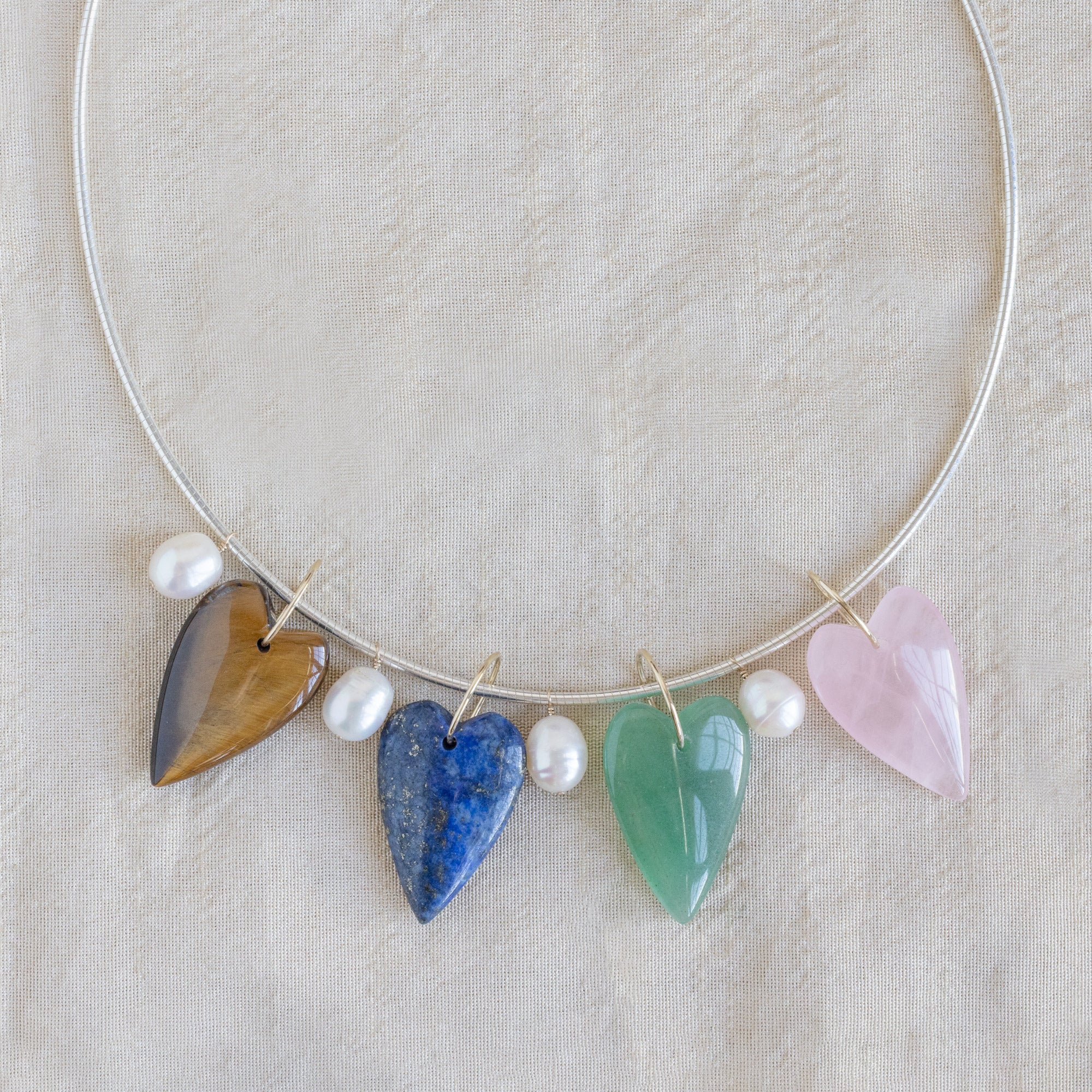 Alexis Russell  Necklaces Gemstone Talisman Collar Necklace | Sterling Silver