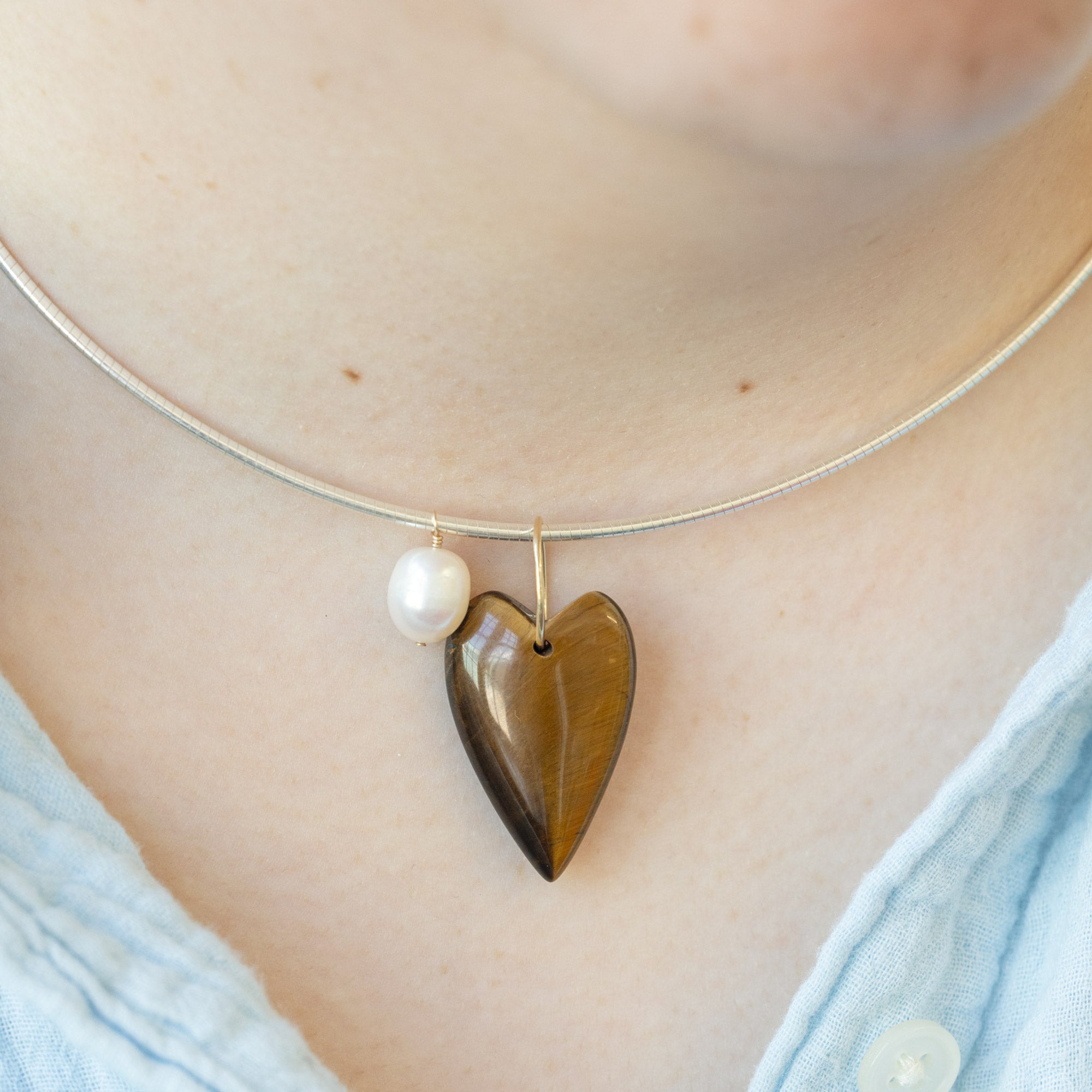 Alexis Russell  Necklaces Gemstone Talisman Collar Necklace | Sterling Silver