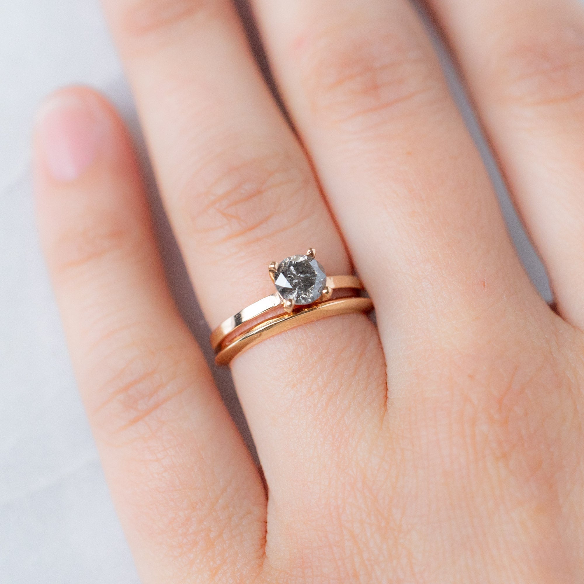 Alexis Russell Wedding Bands The Knife Edge Gold Stacking Band | Yellow, Rose or White Gold