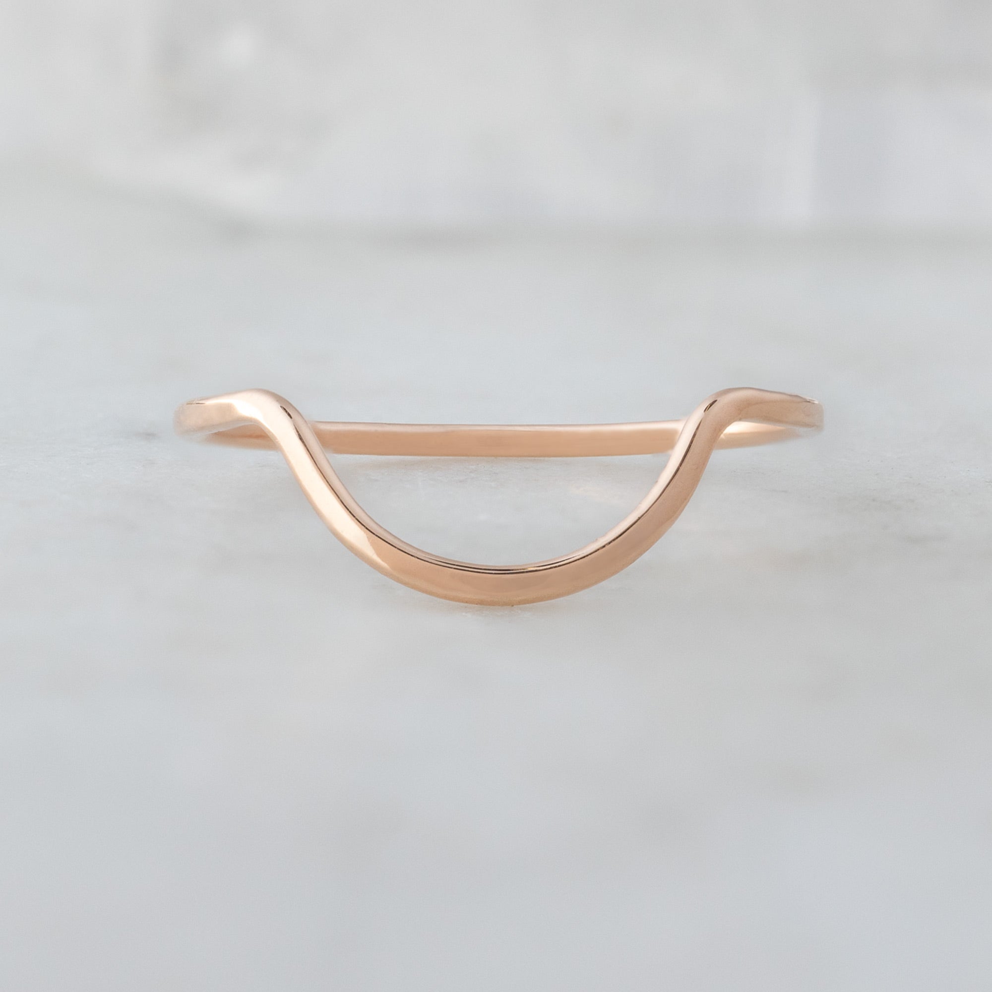 Alexis Russell Wedding Bands The Gold Arc Stacking Band | Yellow, Rose or White Gold