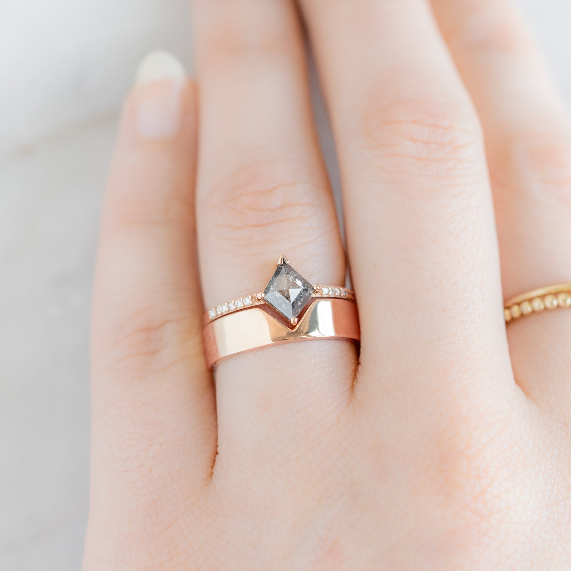 Alexis Russell  Wedding Bands The Gold Peak Wedding Band | Yellow, Rose or White Gold
