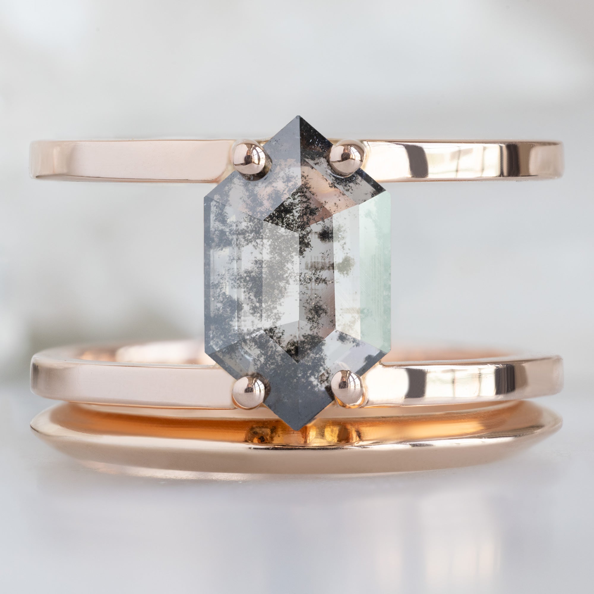 Alexis Russell Wedding Bands The Knife Edge Gold Stacking Band | Yellow, Rose or White Gold
