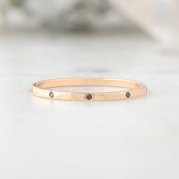 Alexis Russell Wedding Bands Black Diamond Eternity Band | Yellow, Rose or White Gold