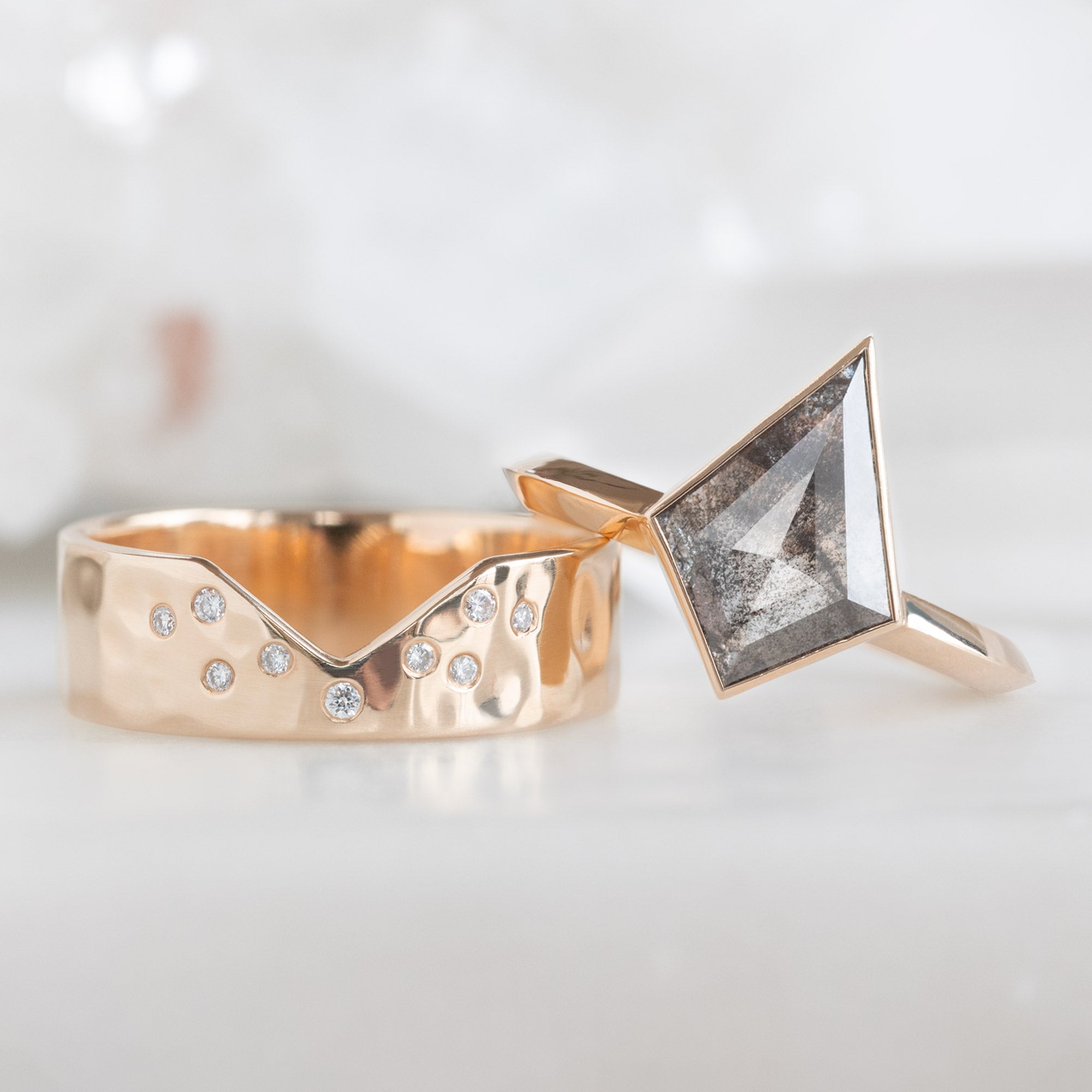 Alexis Russell Wedding Bands Constellation Peak Stacking Band | Yellow, Rose or White Gold