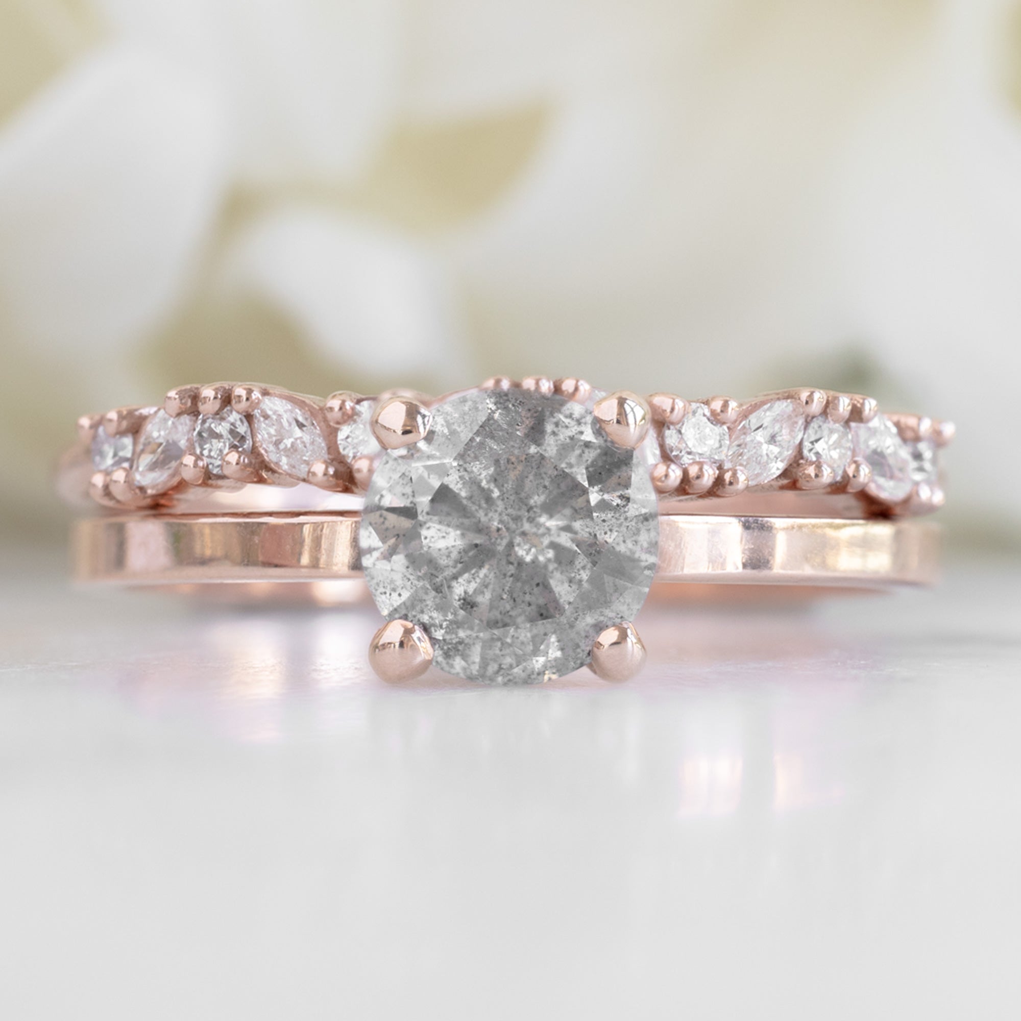 Alexis Russell Wedding Bands The Marquise Confetti Wedding Band | Yellow, Rose or White Gold