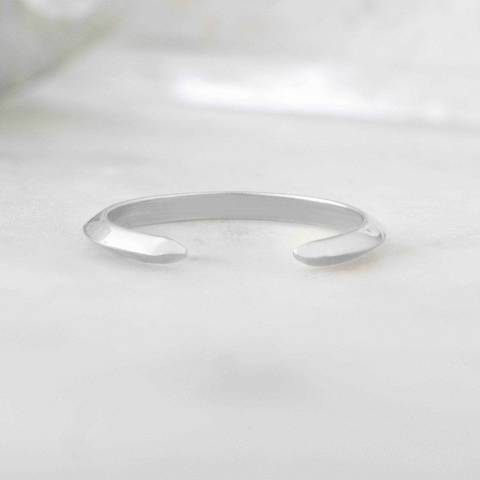 Alexis Russell Wedding Bands Open Cuff Knife Edge Gold Stacking Band | Yellow, Rose or White Gold