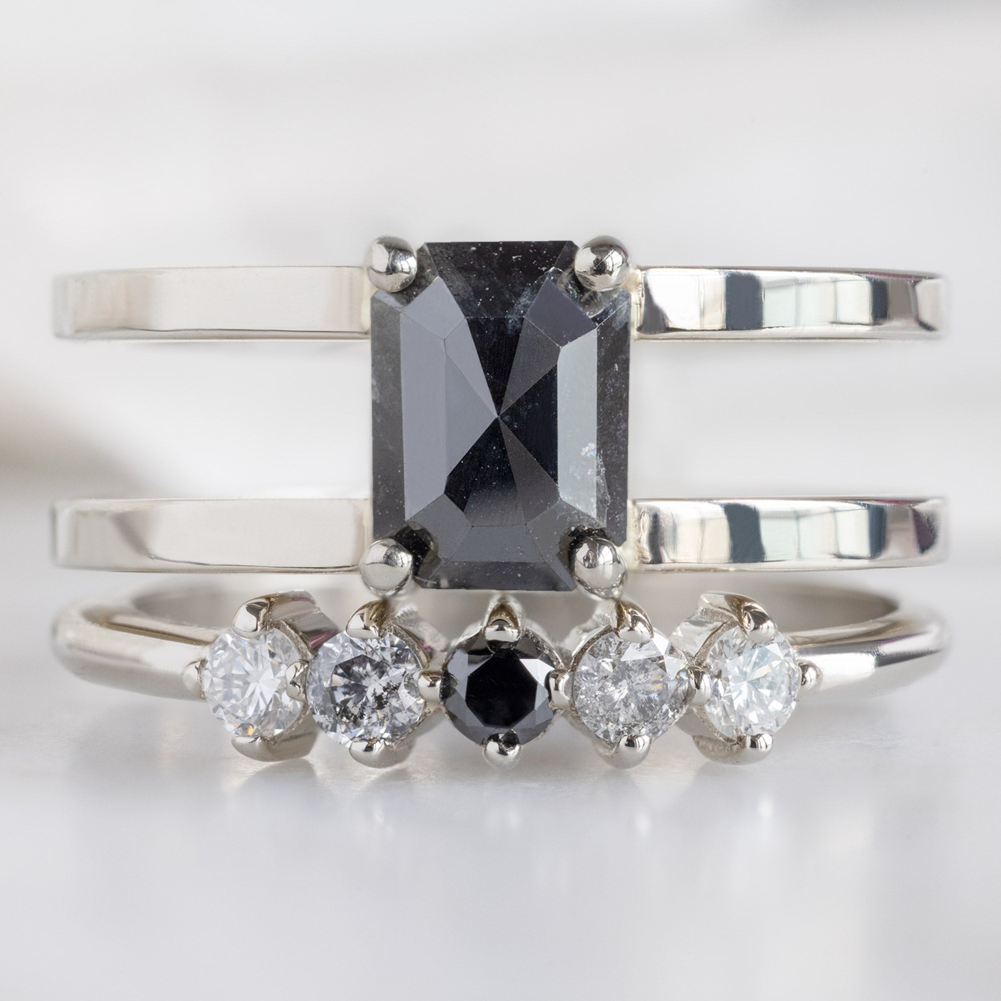 Alexis Russell  Wedding Bands The Sequent Ombré Diamond Wedding Band | Yellow, Rose or White Gold