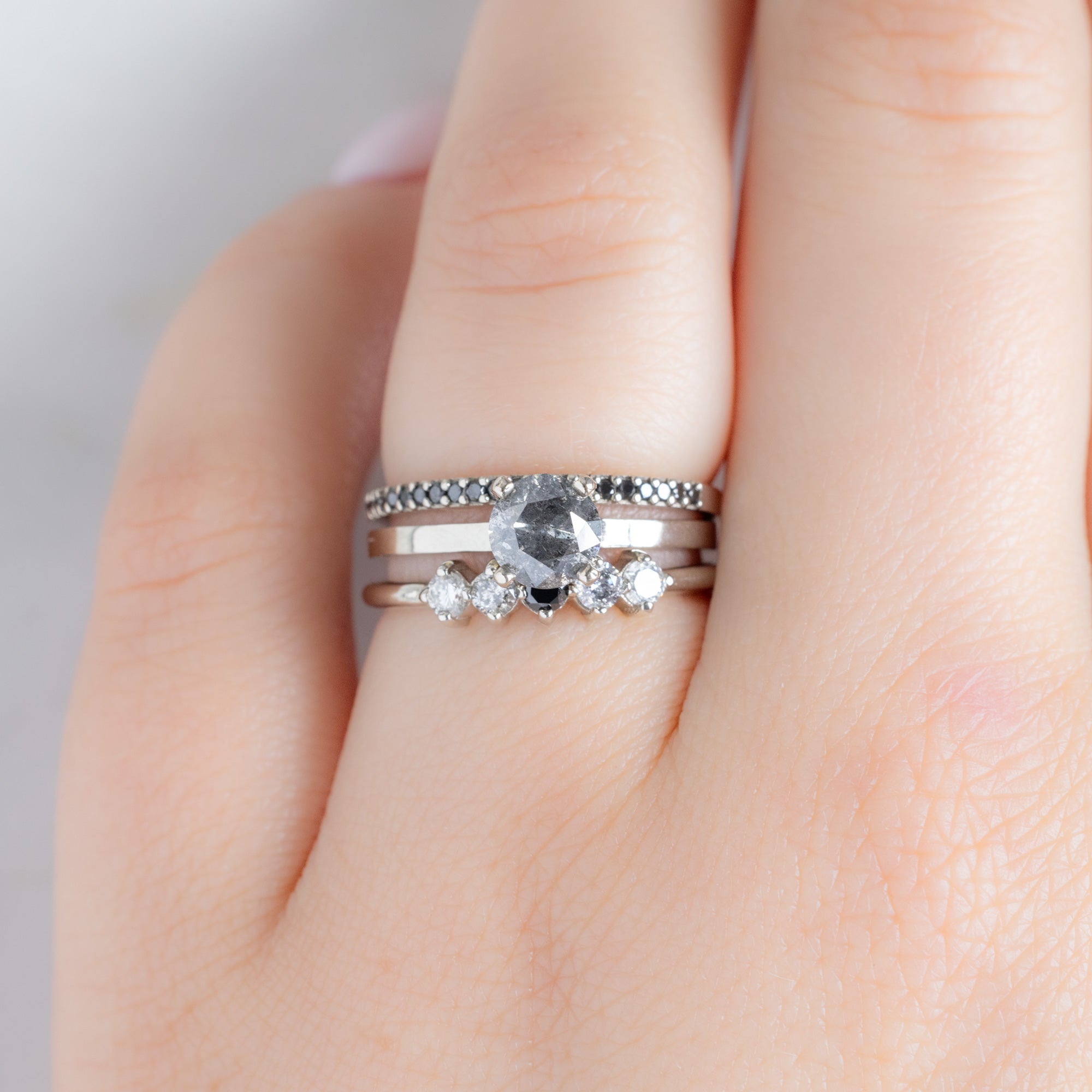 Alexis Russell  Wedding Bands The Sequent Ombré Diamond Wedding Band | Yellow, Rose or White Gold