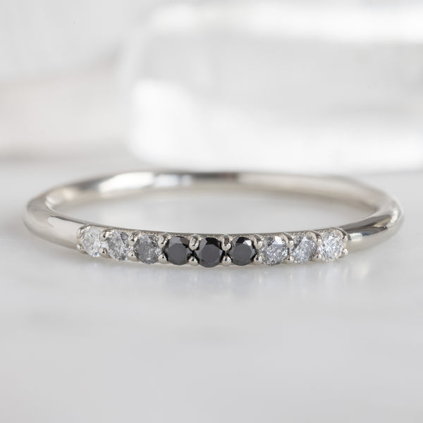 Alexis Russell  Wedding Bands The Luxe Ombré Diamond Pavé Wedding Band | Yellow, Rose or White Gold